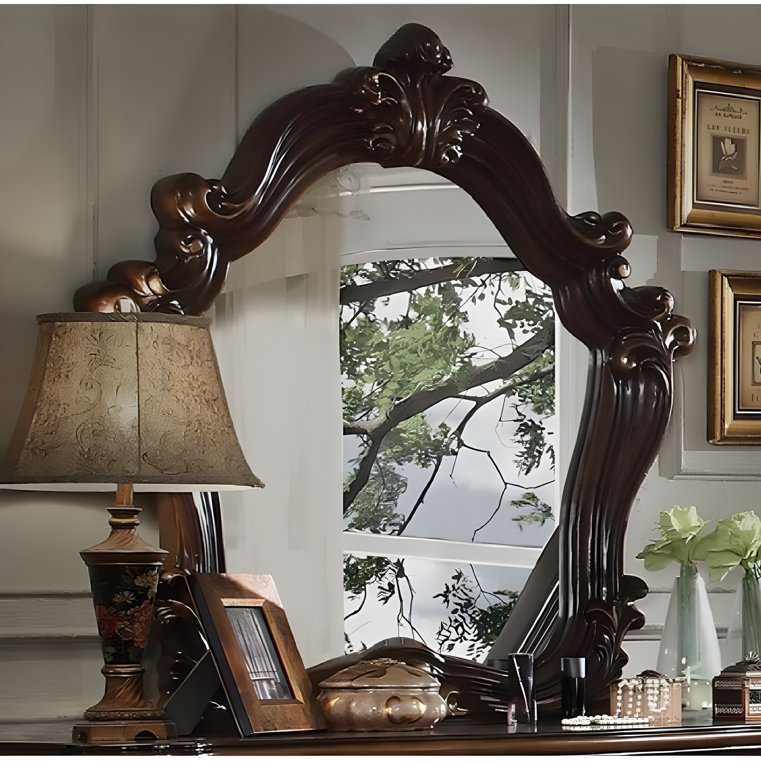 Batisa Wood Wall Mirror