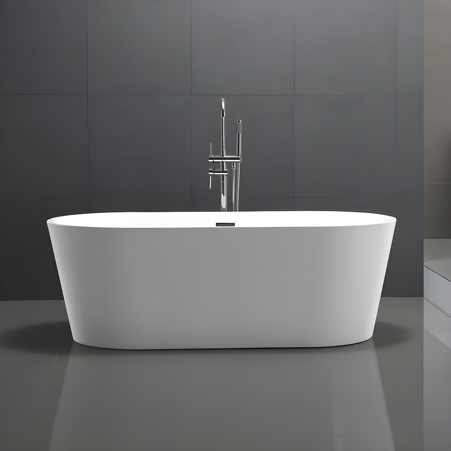 ANZZI FT-AZ098 Chand Series 67'' x 32'' Freestanding Soaking Acrylic Bathtub