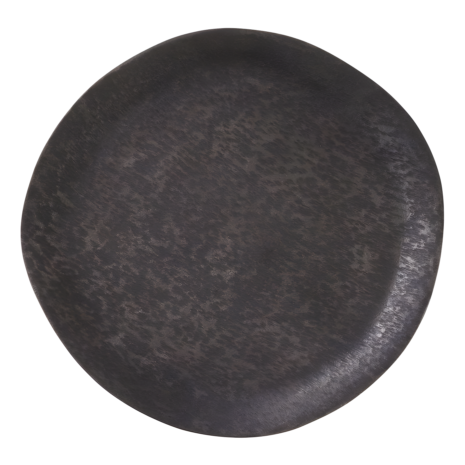 Saro Lifestyle Brushed Aluminum Charger (Set of 4), Graphite, 13" Round
