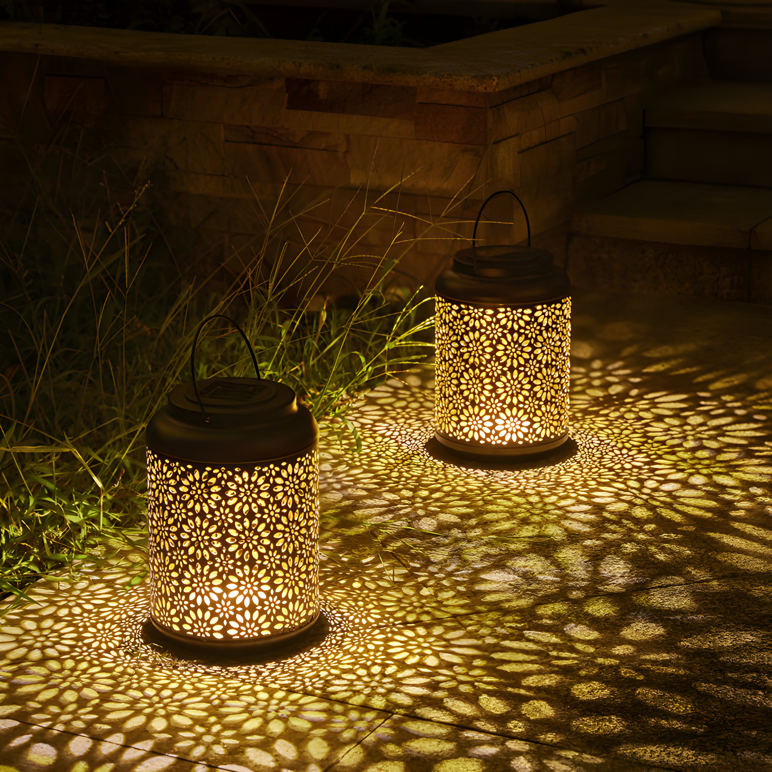8.75'' Solar Powered Integrated LED Outdoor Hanging Light