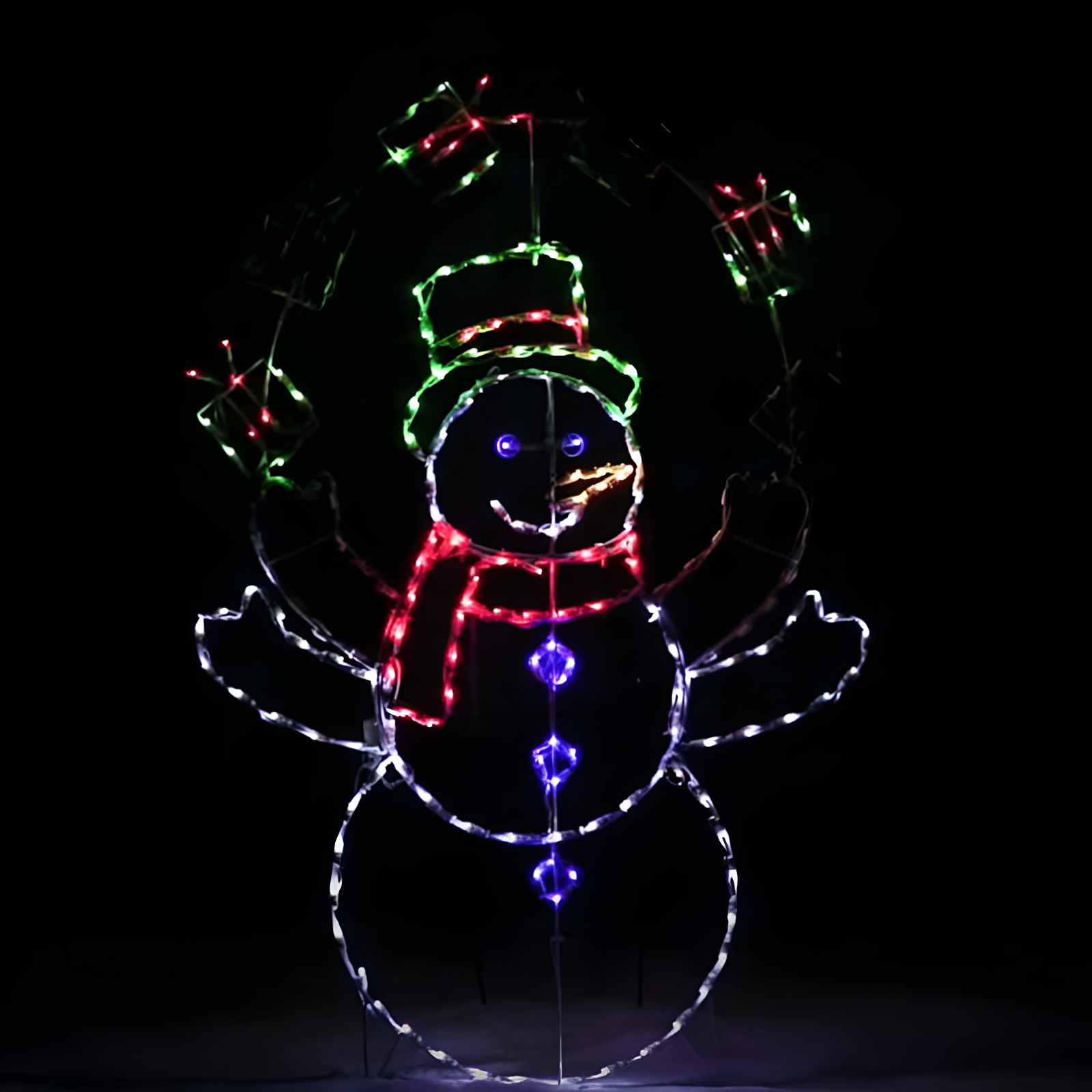 ProductWorks 60 In Pro-Line LED Animation Juggling Snowman Christmas Decoration