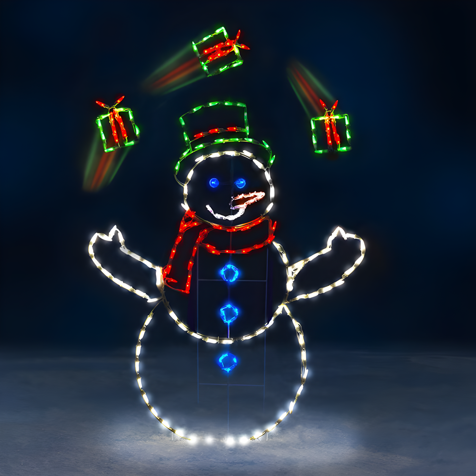 ProductWorks 60 In Pro-Line LED Animation Juggling Snowman Christmas Decoration