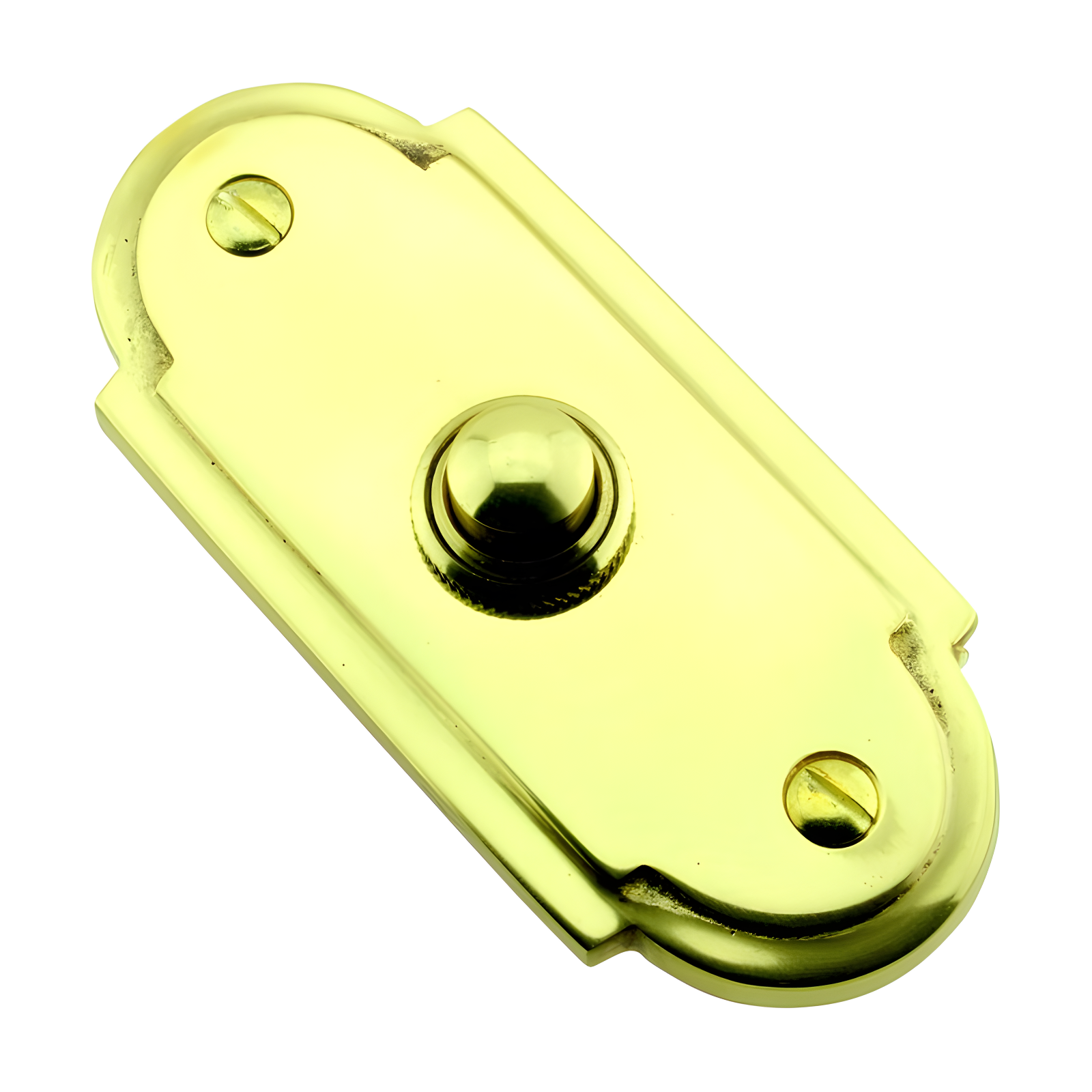 Wired Brass Door Bell Push Button 4" L Lacquered Finish
