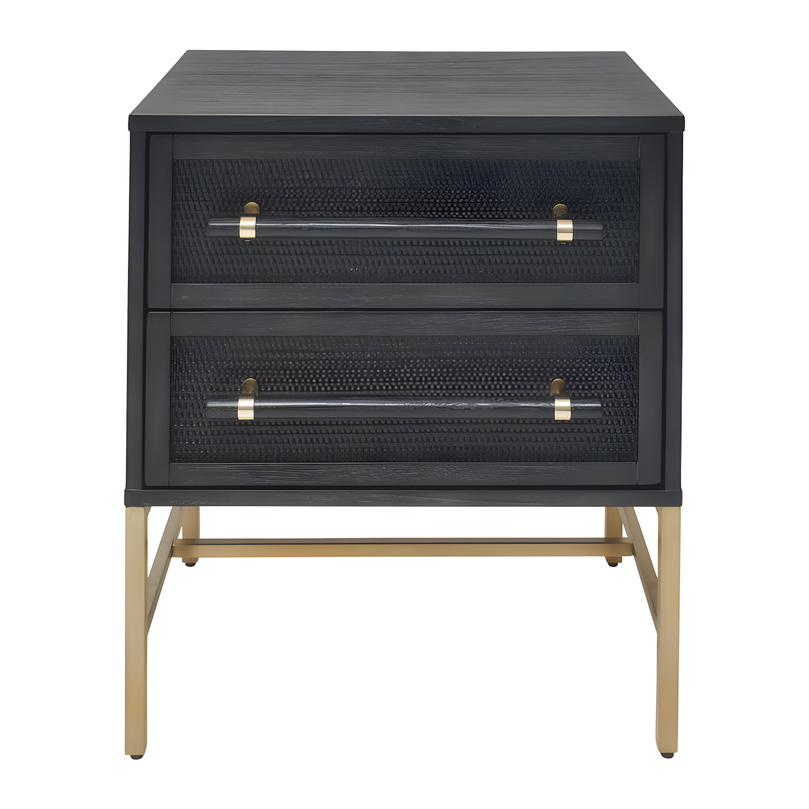 Sophia 2 Drawer Rattan Nightstand