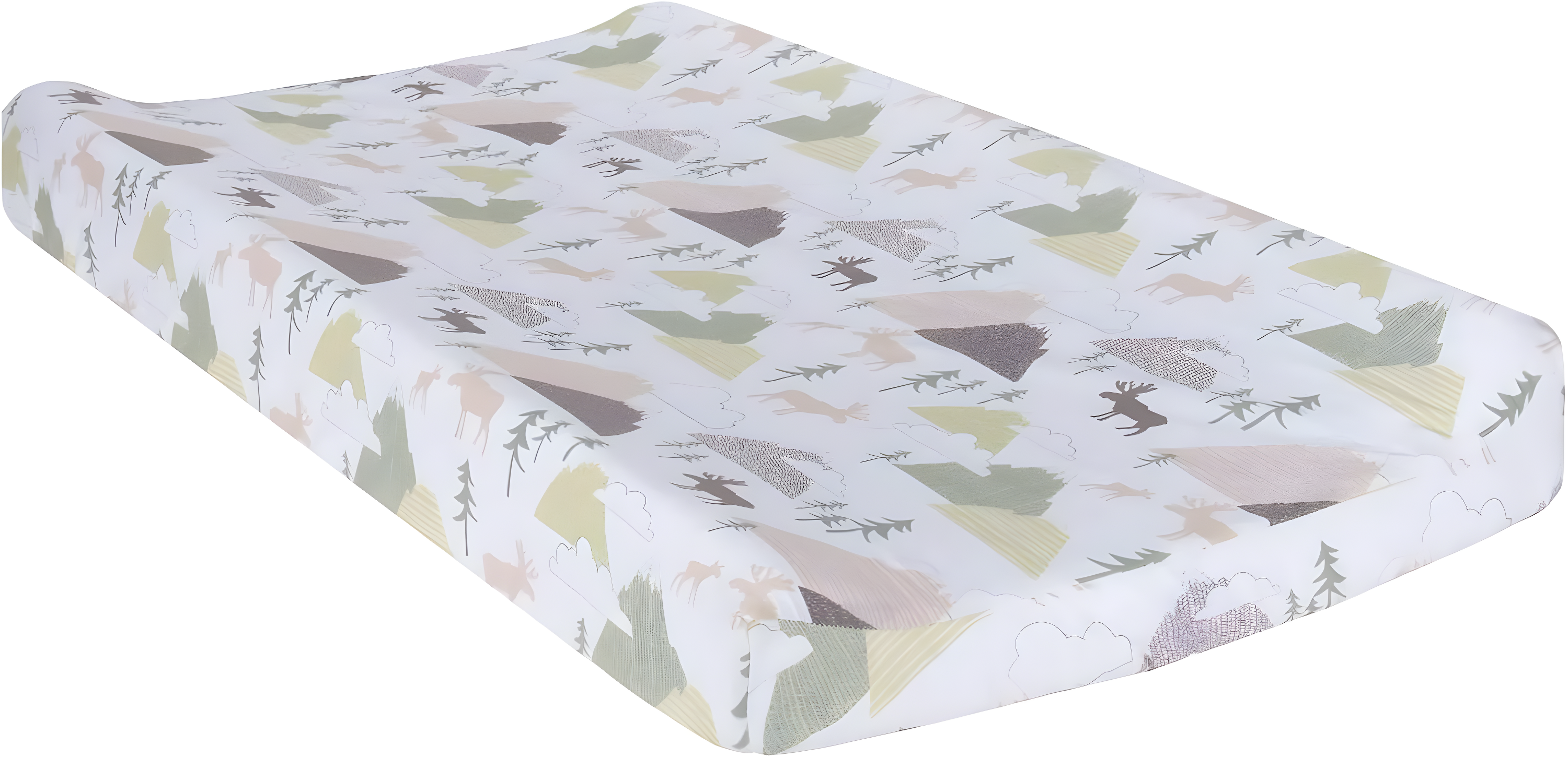 Trend Lab Mountain Baby Changing Pad Cover 100% Cotton Cover for Baby Nursery, Fits A 16 in x 32 in Standard Changing Pad