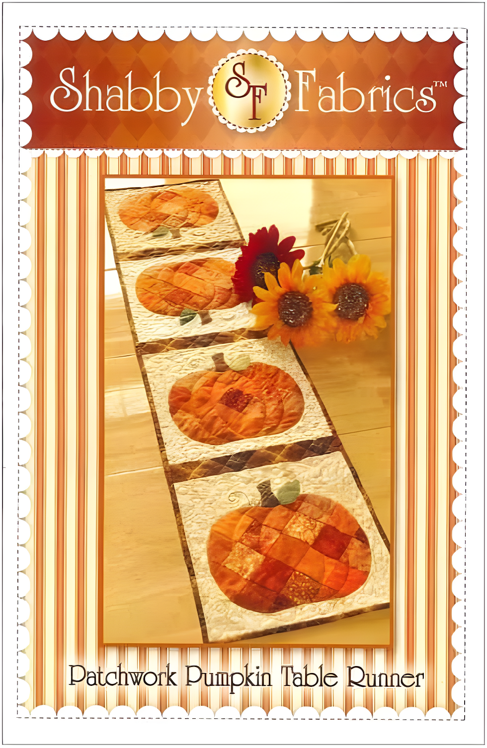 Patchwork Pumpkin Table Runner Quilt Pattern by Jennifer Bosworth for Shabby Fabrics