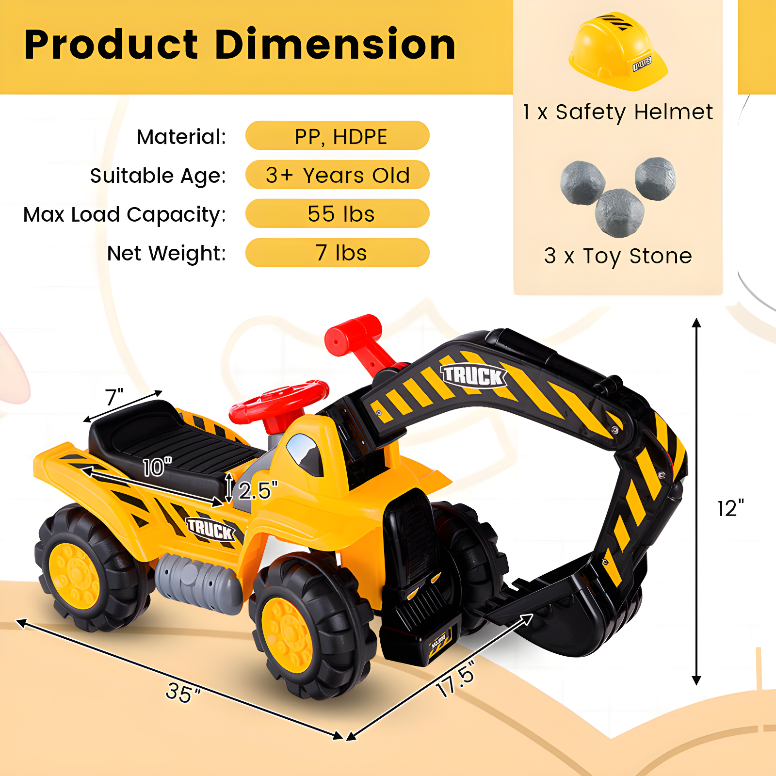 Costway Costway 1 Seater Tractors / Construction