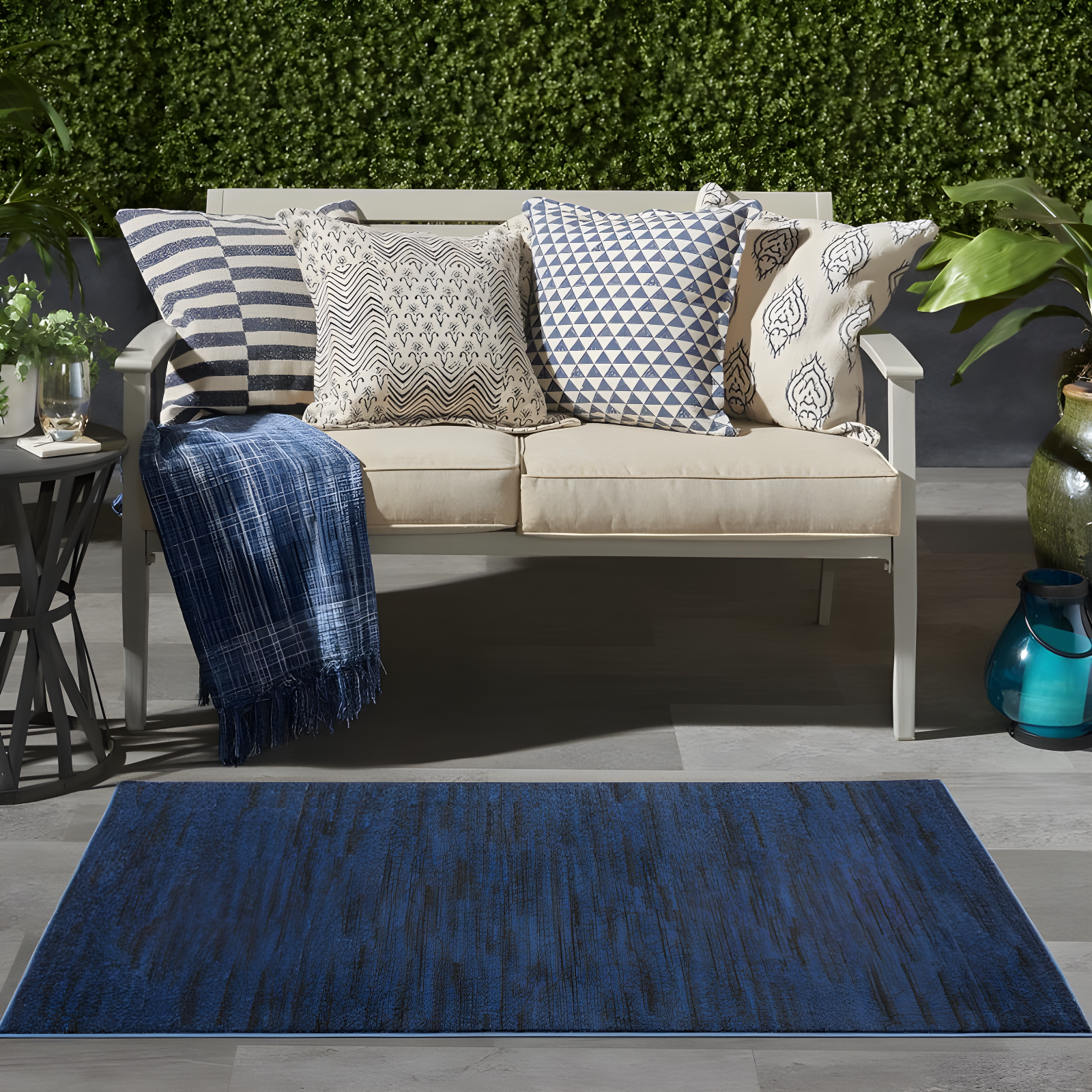 Nourison Nourison Essentials NRE01 Indoor/outdoor Area Rug - Midnight Blue 3' x 5'