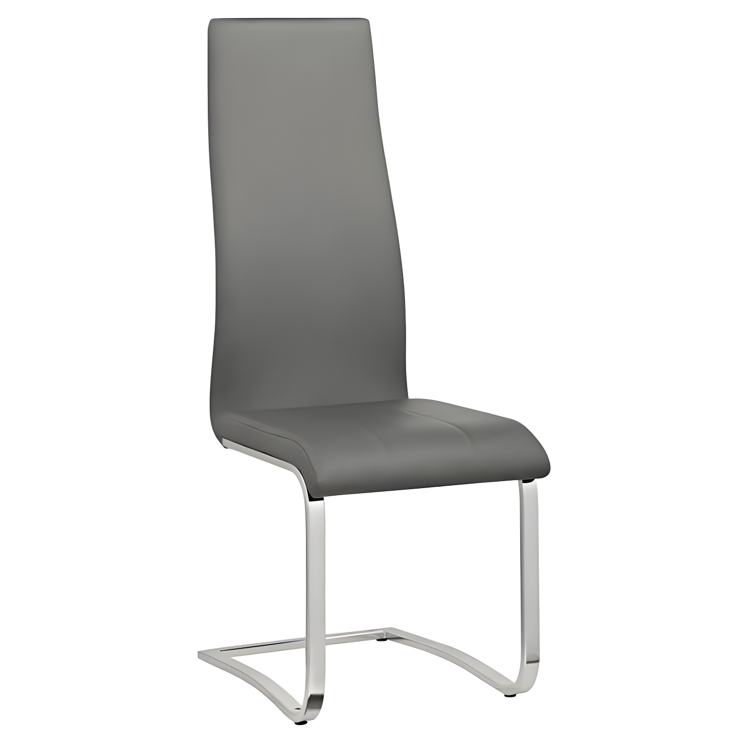 Genuine Leather Upholstered Cantilever Chair