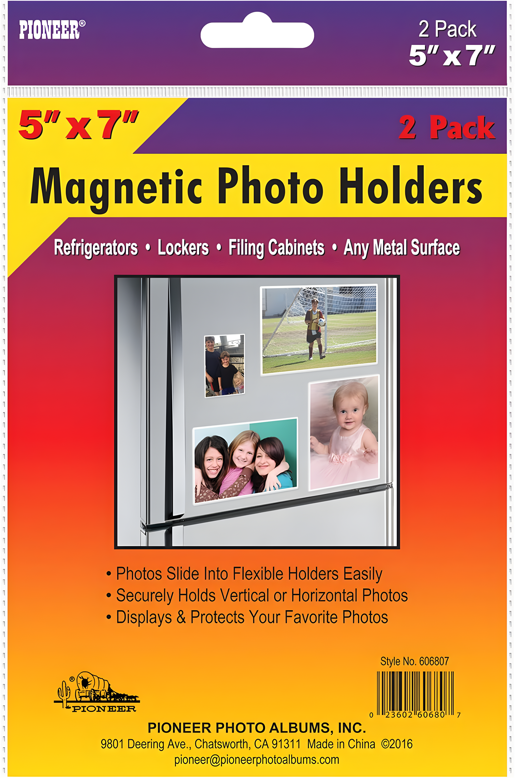 Magnetic Photo Holders 2/Pkg-5"X7"