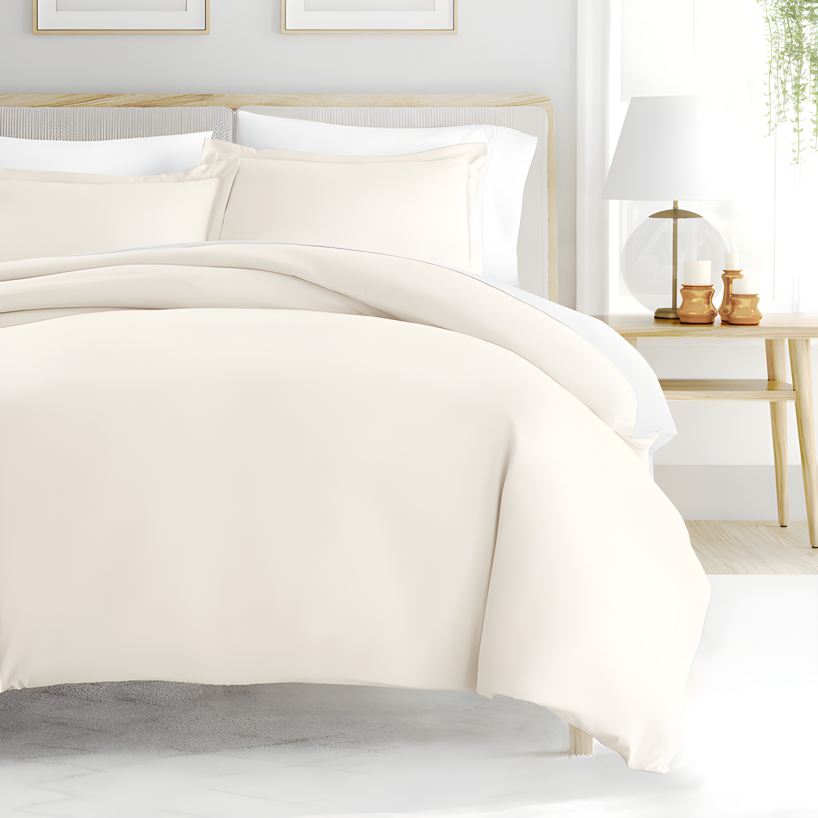 Duvet Cover Set Super Soft Microfiber Bedding in Solid Colors