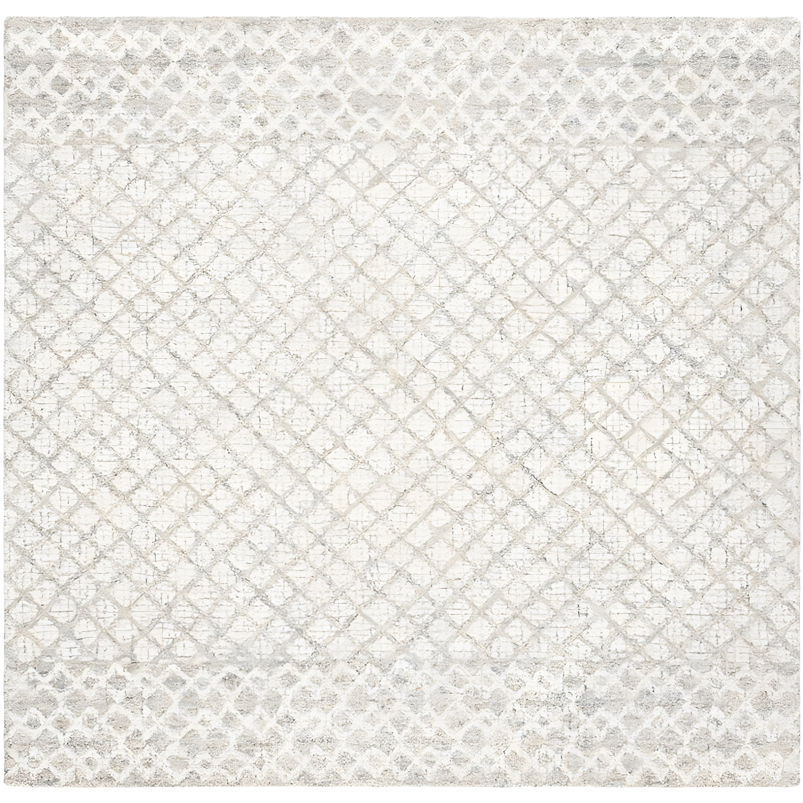 Abstract ABT203 Handmade Indoor Area Rug - Ivory/Grey - 6'x6' - Safavieh