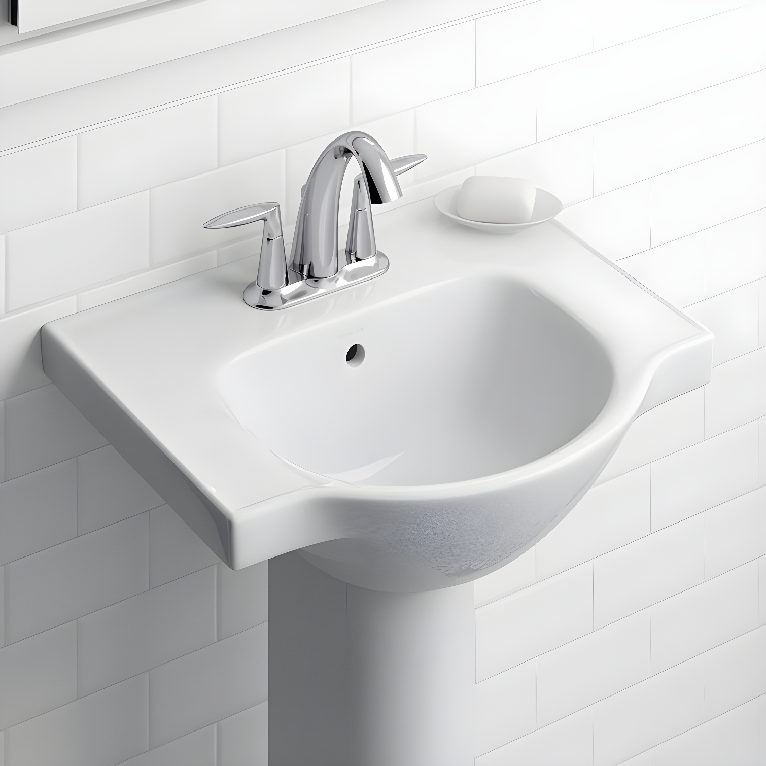 Kohler Alteo® Centerset 4" Bathroom Faucet with Pop-Up Drain Assembly, 2-Handle Bathroom Sink Faucet, 1.2 gpm