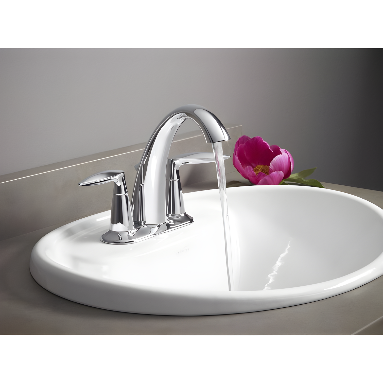 Kohler Alteo® Centerset 4" Bathroom Faucet with Pop-Up Drain Assembly, 2-Handle Bathroom Sink Faucet, 1.2 gpm
