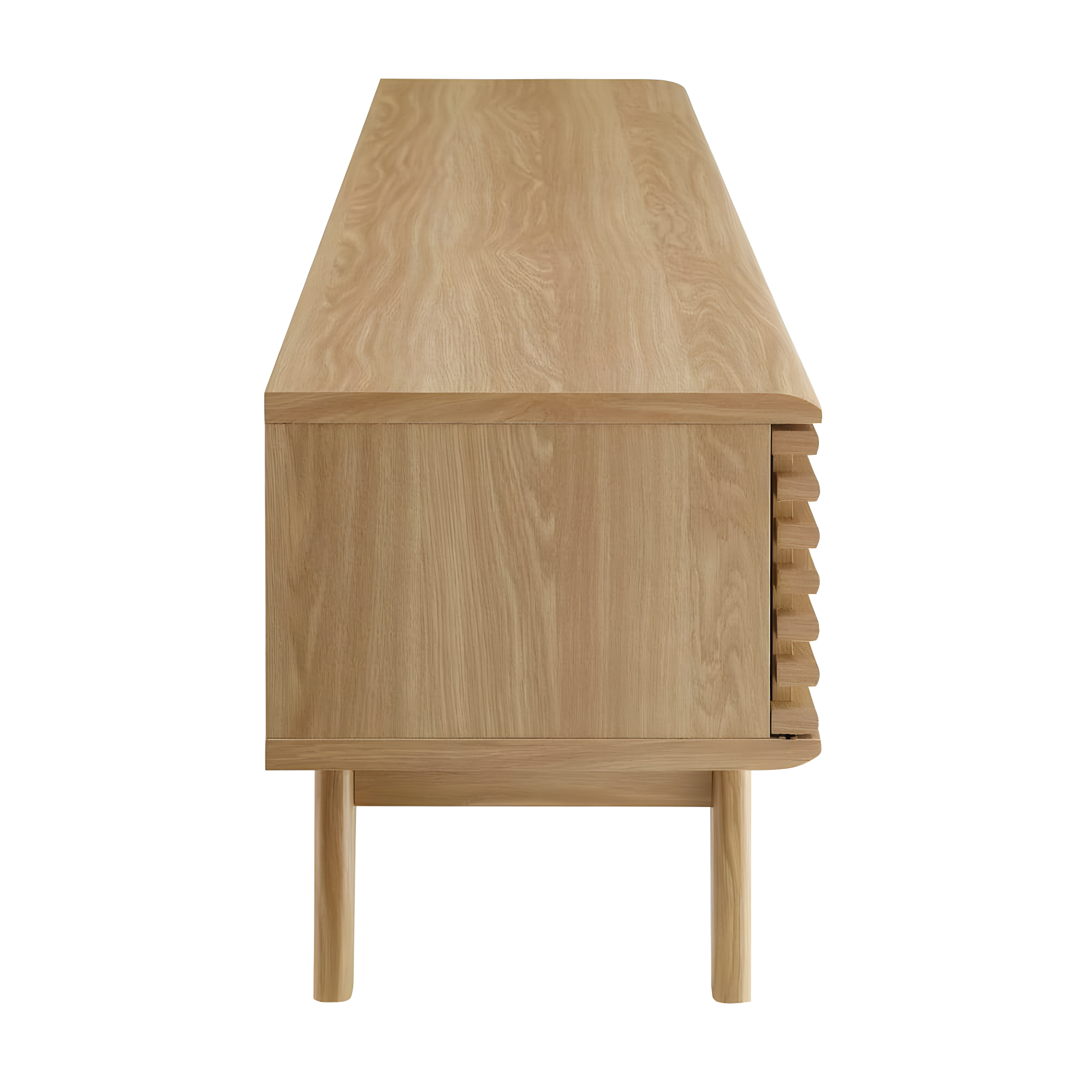 Modway Render 70"W Modern Wood TV Stand for TVs up to 78" in Oak