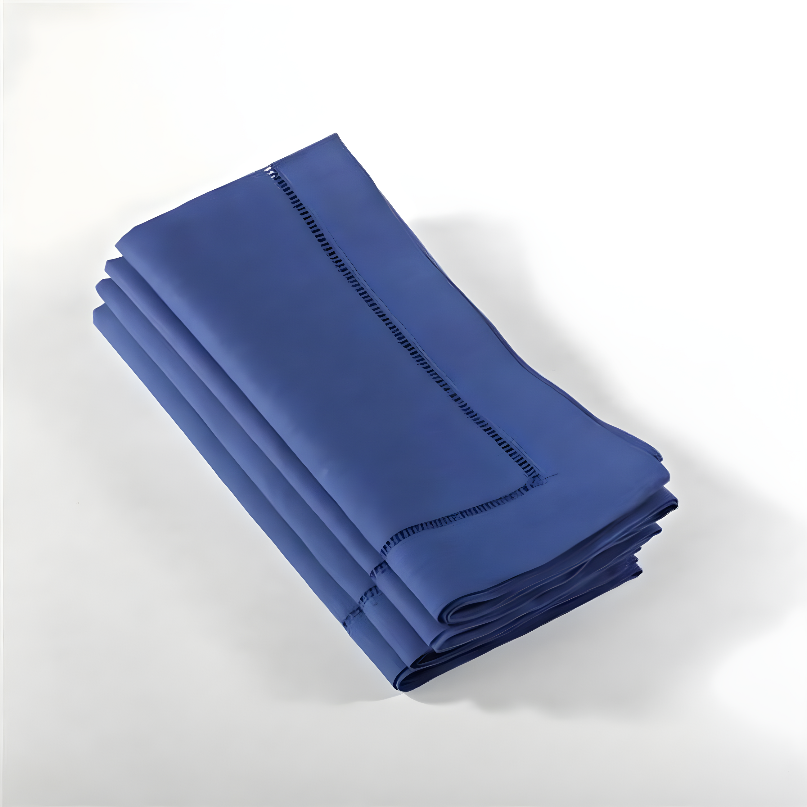 Saro Lifestyle Hemstitched Dinner Napkin (Set of 4), 20"x20", Cobalt Blue