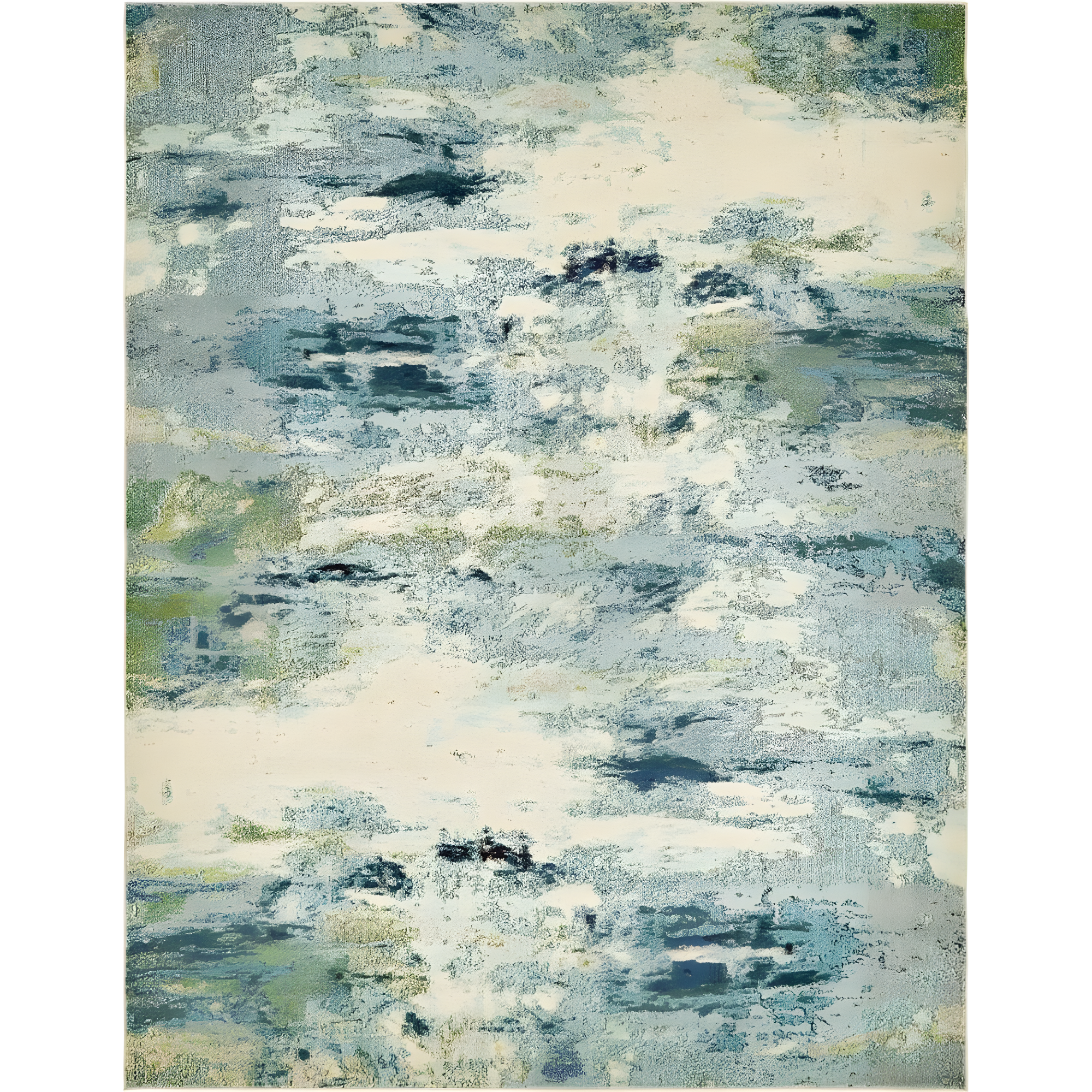 Unique Loom Chromatic Collection Area Rug - Avalon (8' x 10' Rectangle Light Blue/Gray)