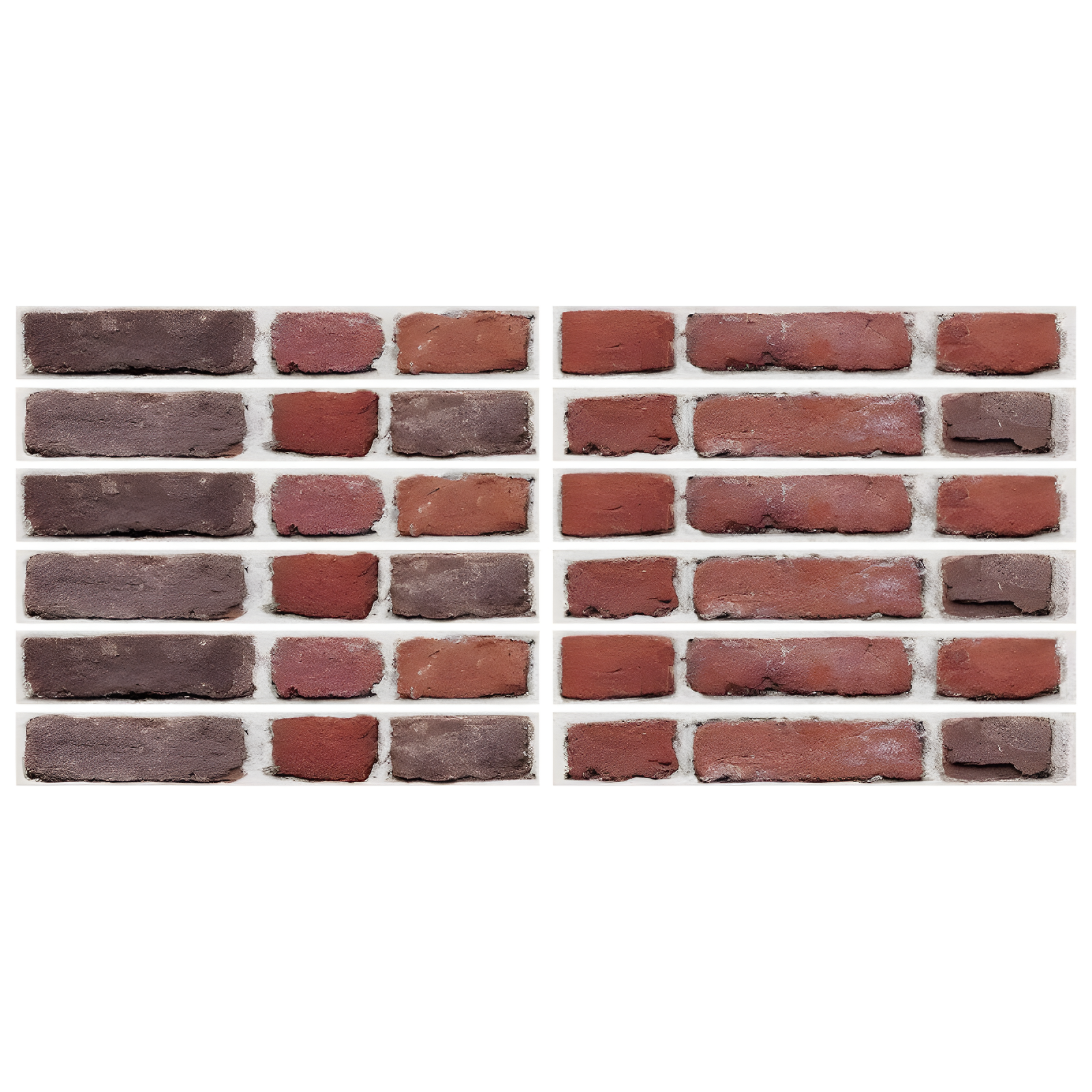 Brick Peel and Stick Giant Wall Decal Red - RoomMates: Vinyl Self-Adhesive Modern Decor, 24pc