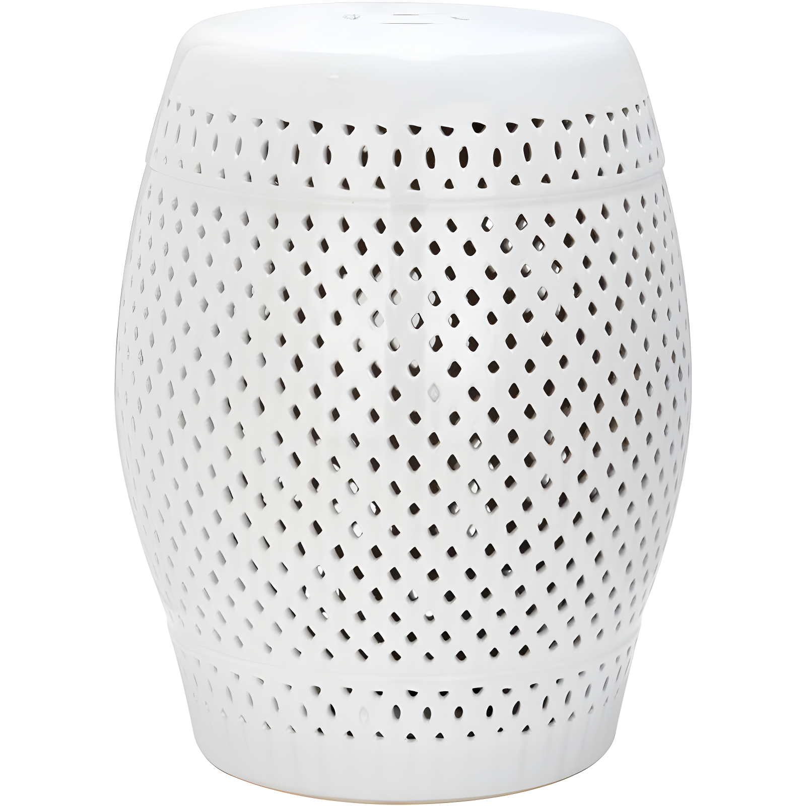 Diamond Garden Stool - Indoor/Outdoor - ACS4507 - White - Safavieh