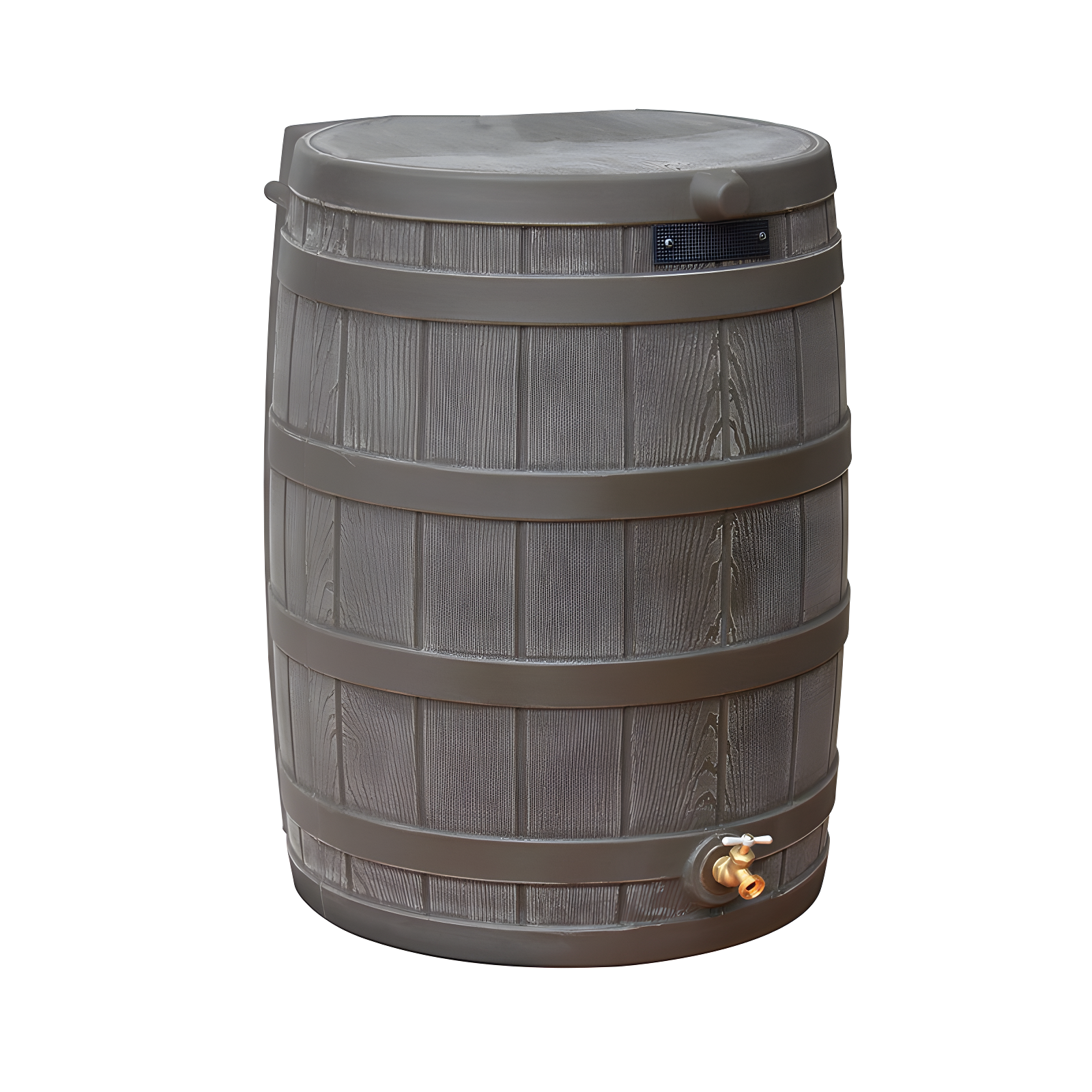 Good Ideas Rain Wizard Whiskey Style Rain Barrel with Overflow and Spigot