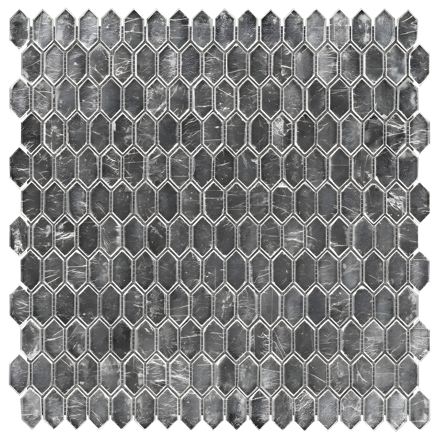 Whisper 11.61" x 11.73" Polished Mini Picket Glass Mosaic Wall Tile (0.94 Sq. Ft. / each)