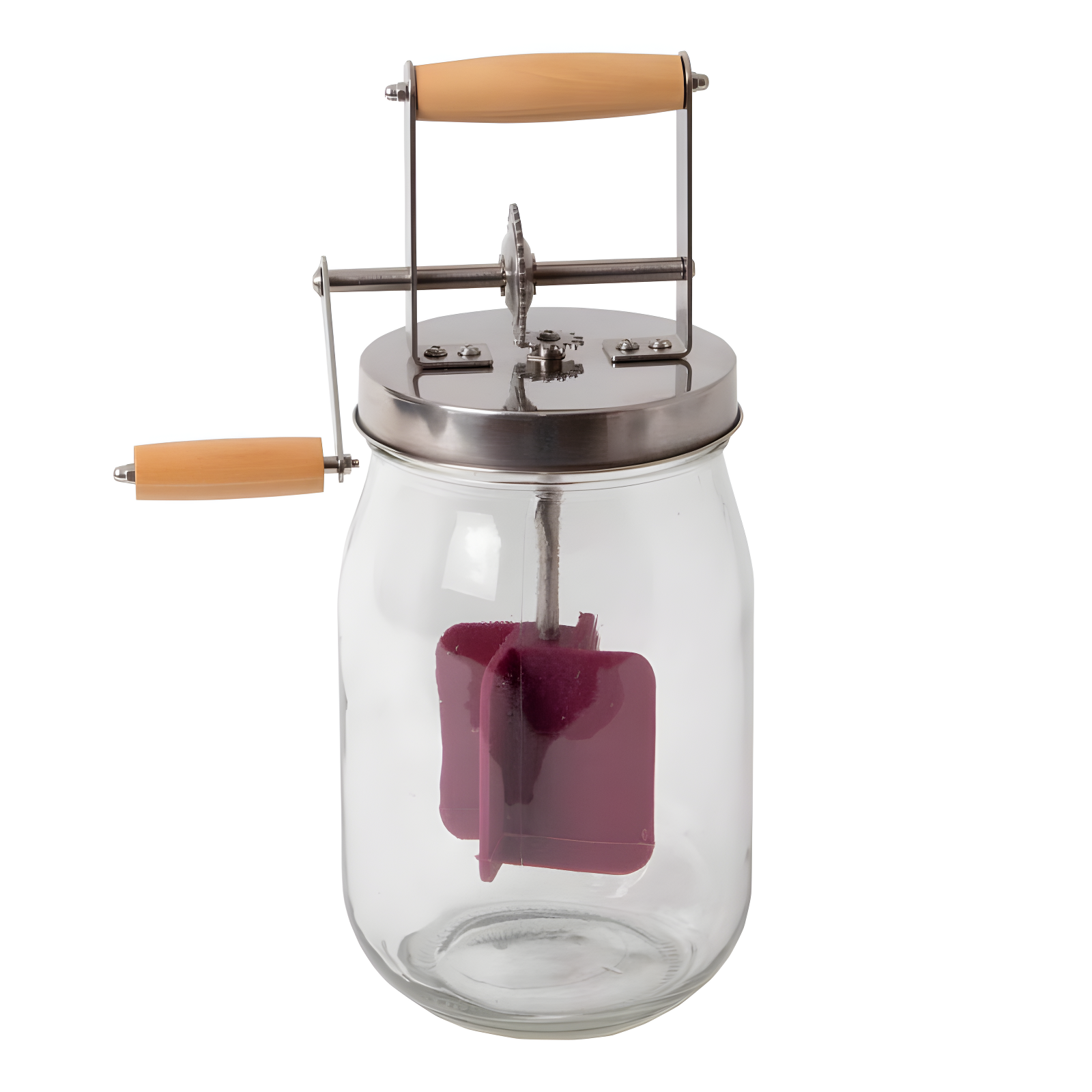 Lehman's Dazey Butter Churn, Vintage Style Non-Electric Hand Crank, Makes up to 8 oz in 10 to 15 Minutes, 11 inches high