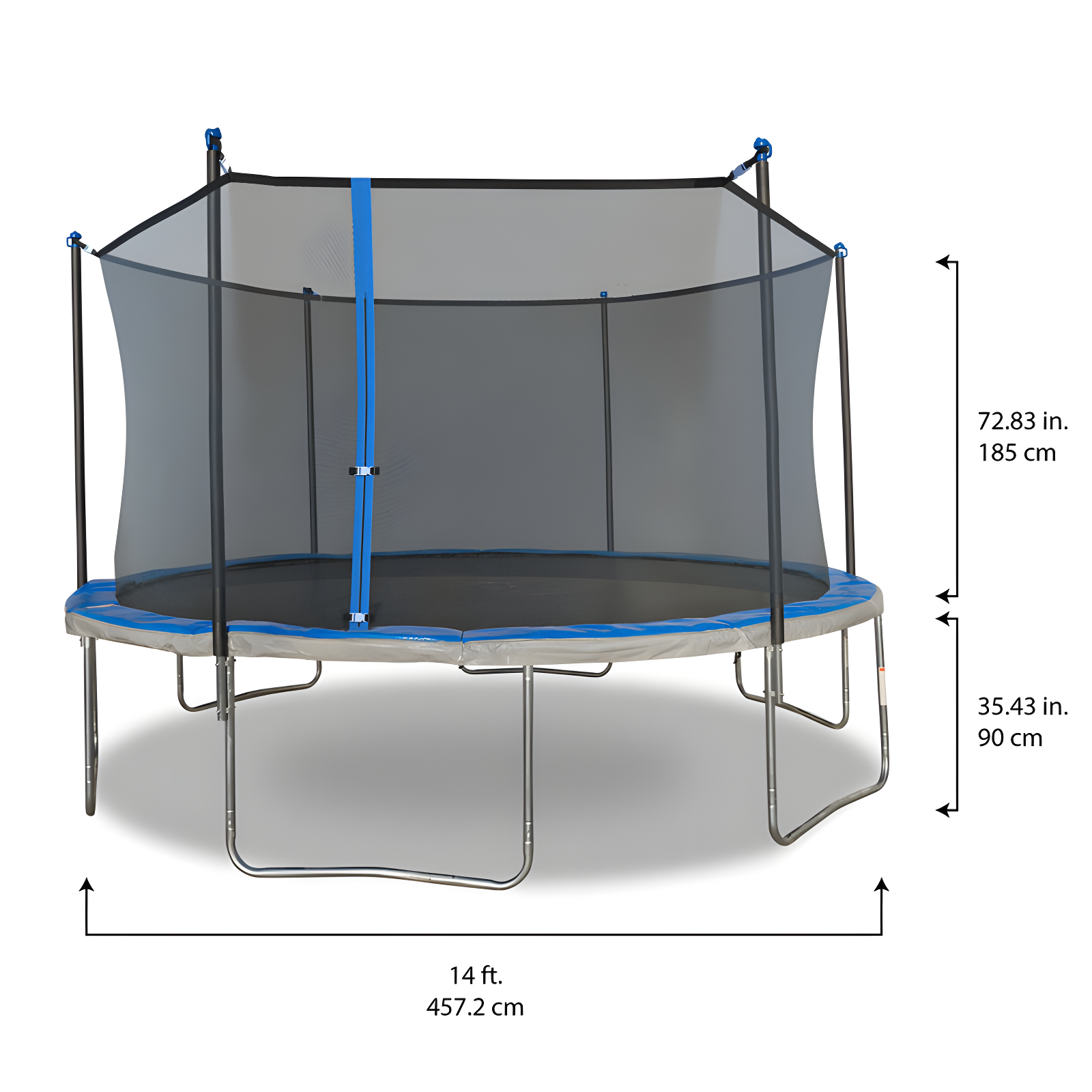 Sportspower TruJump 14' Round Trampoline with Safety Enclosure & with Lifetime Warranty on Jump Mat