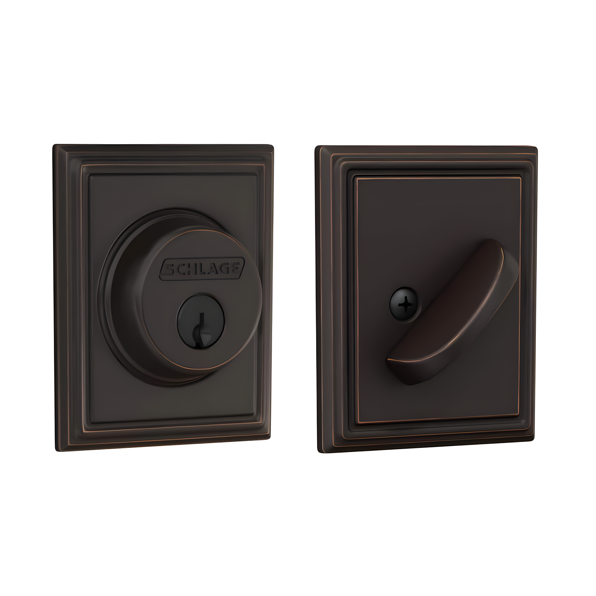 Schlage B60n-Add Single Cylinder Grade 1 Deadbolt - Bronze