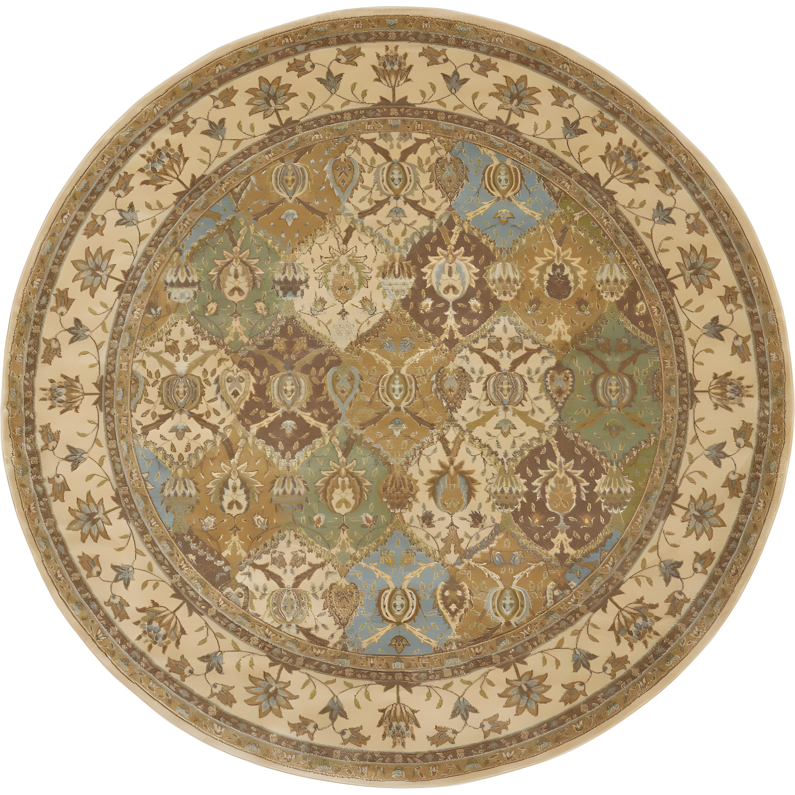 Nourison Modesto MDS04 Indoor Area Rug Beige 7'10" x round