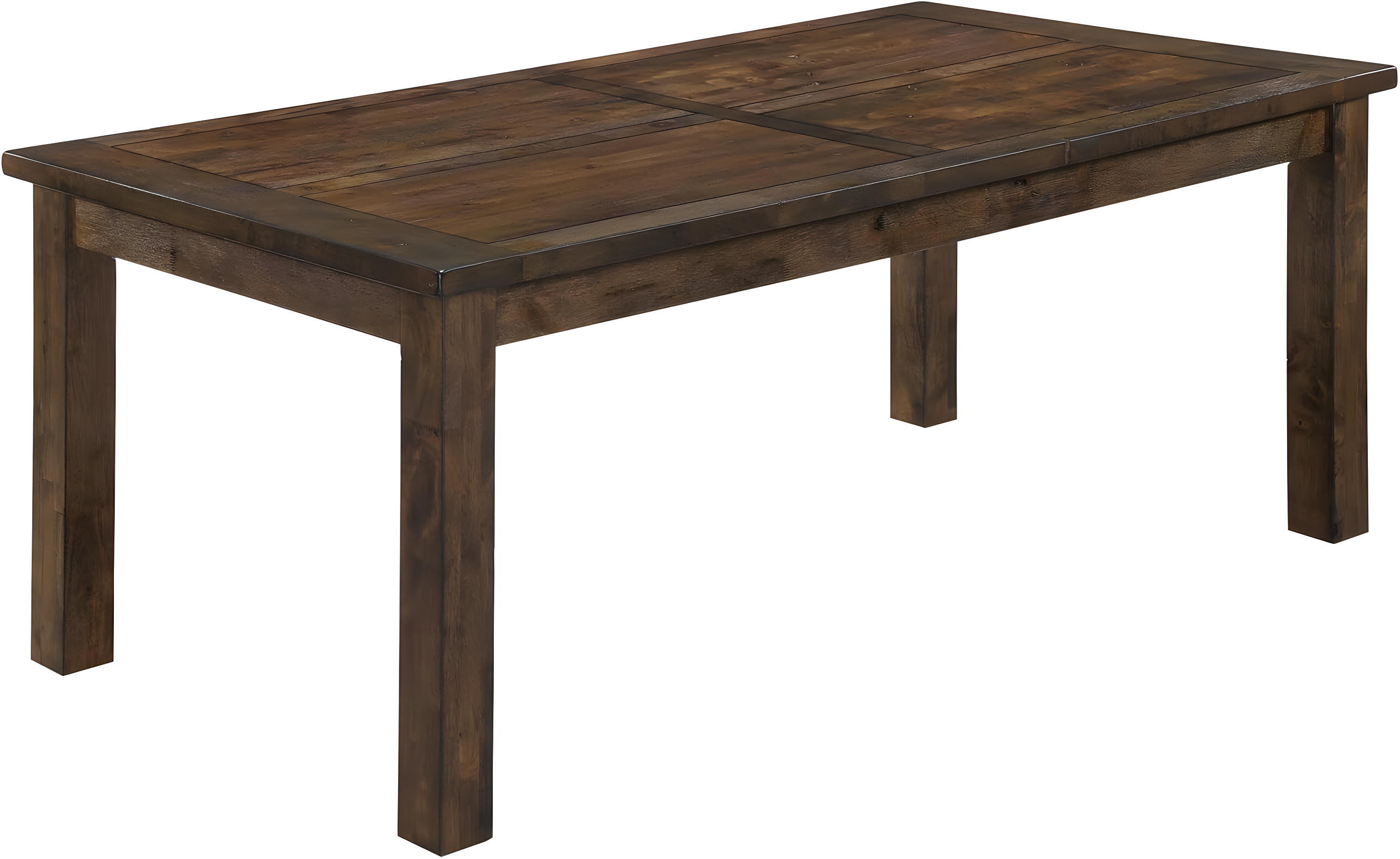 Rustic Golden Brown 9-Piece Dining Set with Ladder-Back Chairs