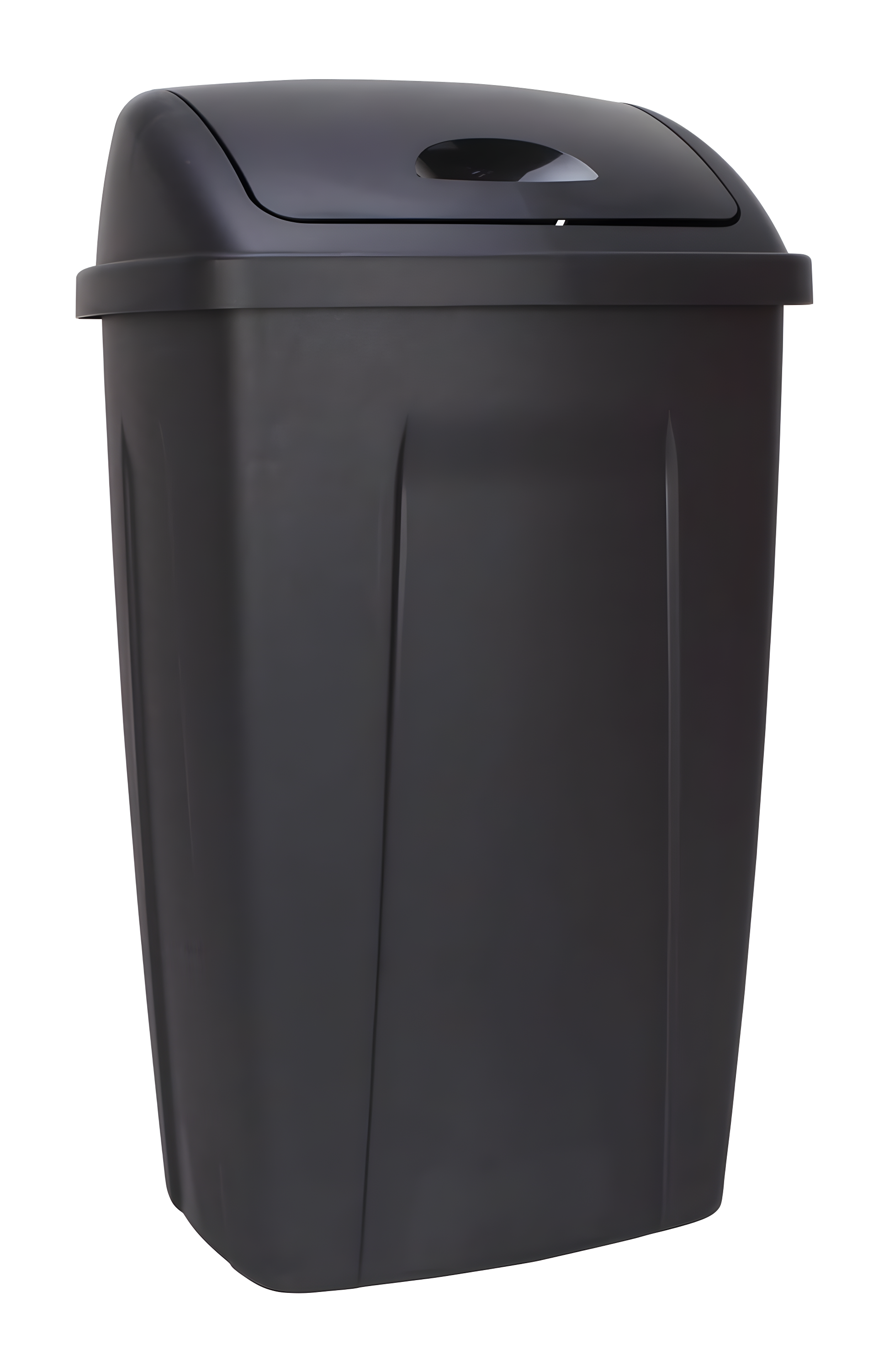 Mainstays 13 Gallon Trash Can, Plastic Swing Top Kitchen Garbage Trash Can, Black