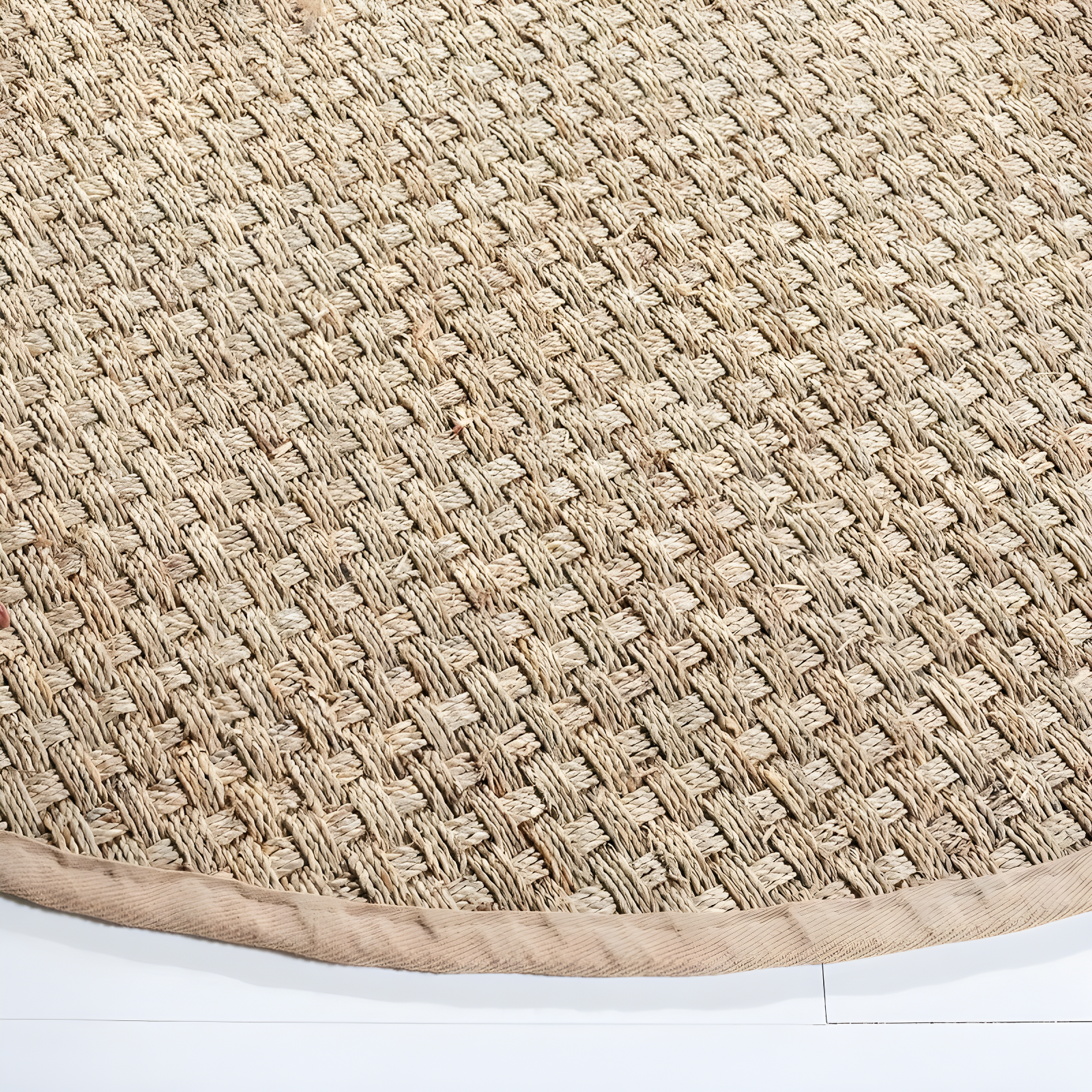 Natural Fiber NF114 Power Loomed Indoor Area Rug - Natural/Beige - 5' Round - Safavieh.