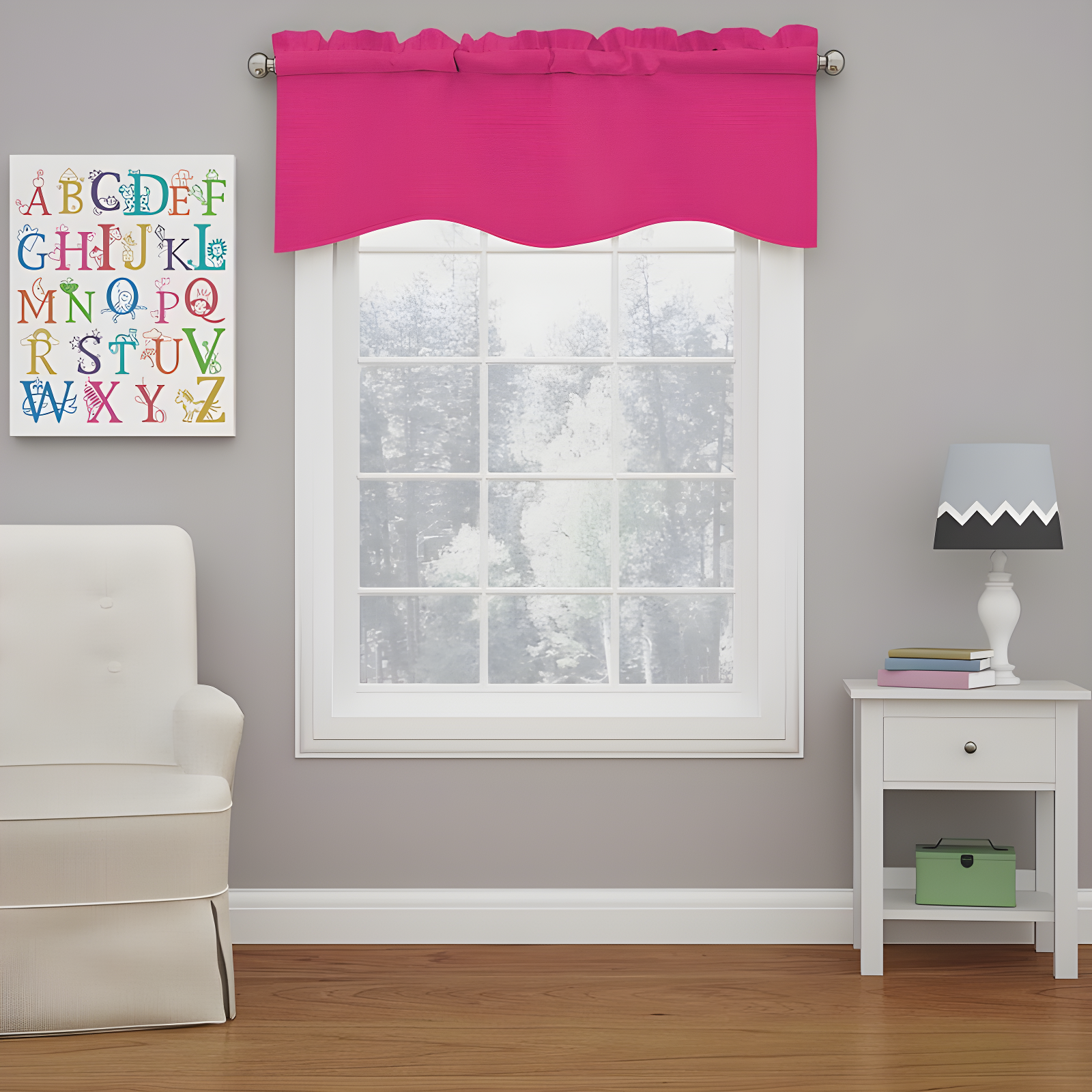Kendall Scalloped 42'' W Window Valance