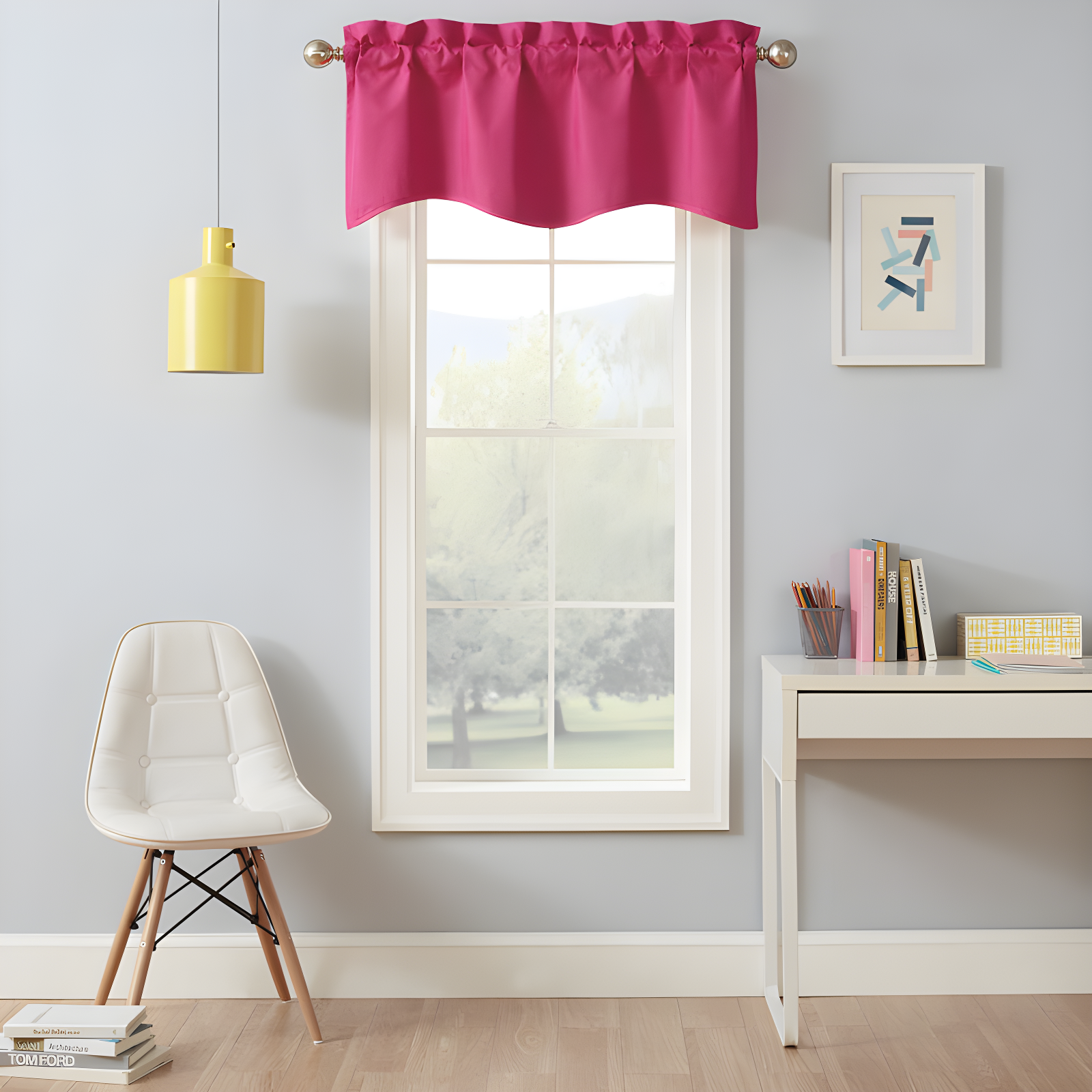Kendall Scalloped 42'' W Window Valance