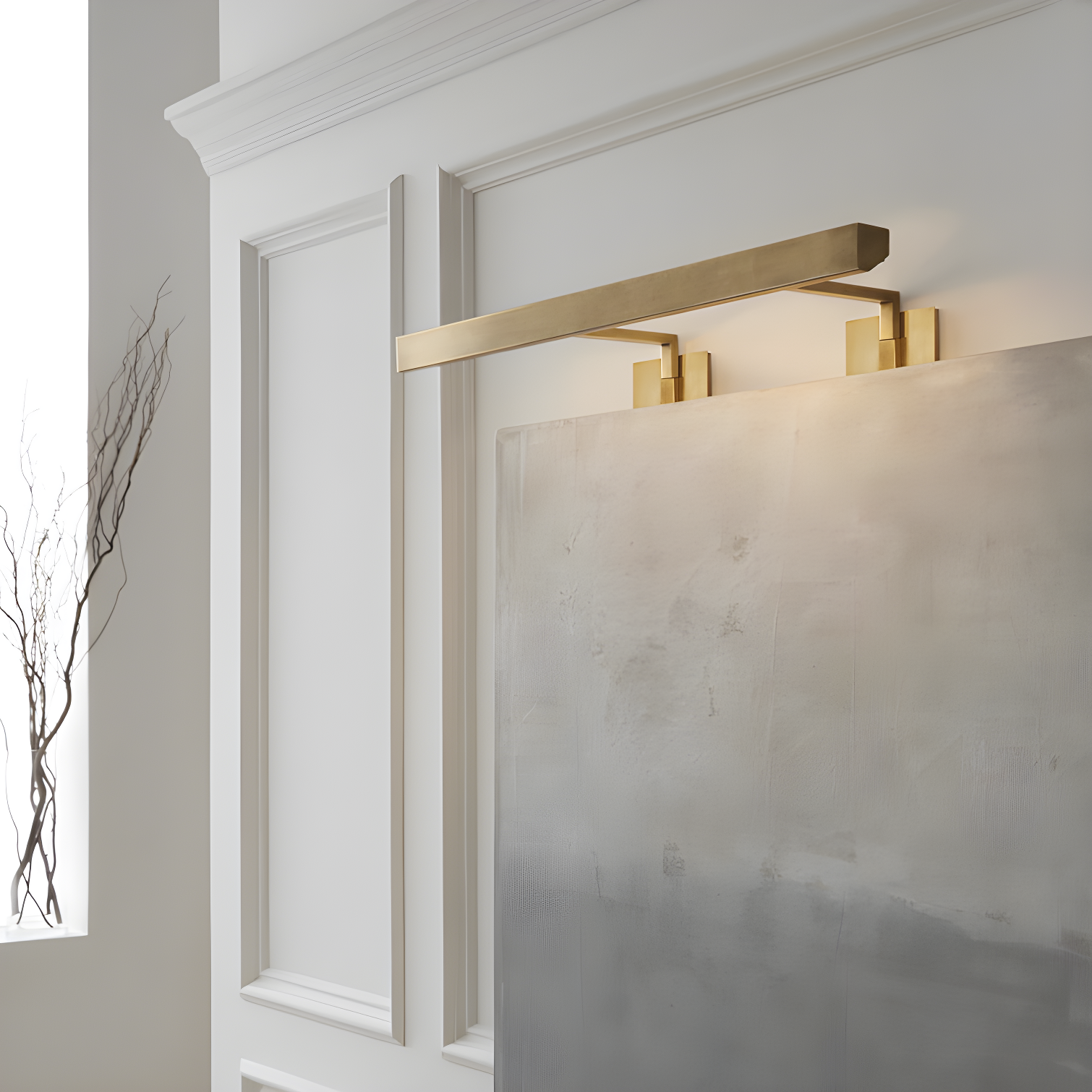 McClain 30'' Dimmable LED Brass Picture Light with Adjustable Angle
