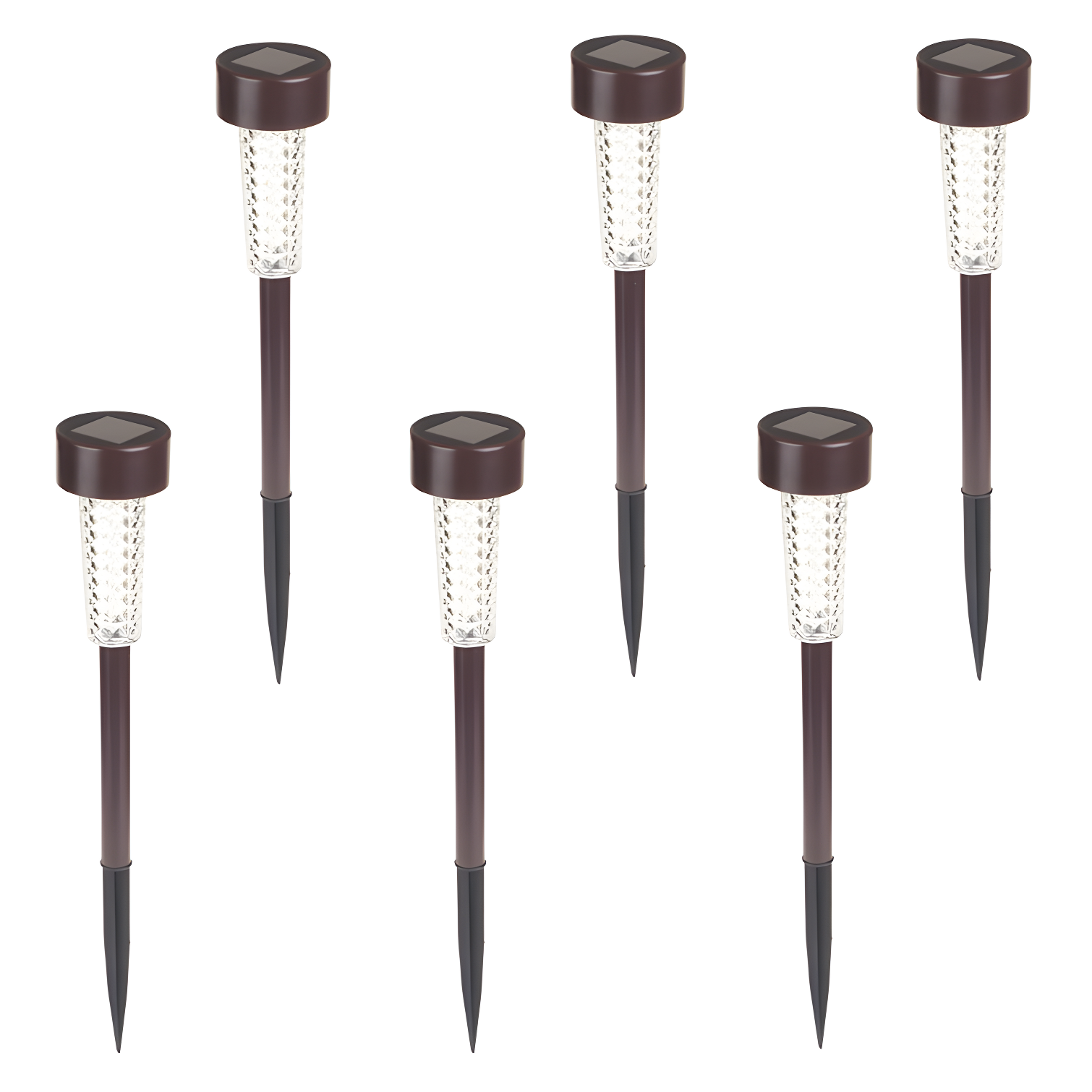 Pure Garden Solar Lights Outdoor Waterproof Garden Lights - 6-Pack LED Outdoor Lights - Cold White Solar Pathway Lights - Outdoor Solar Lights for Yard, Driveway, or Landscape Lighting by Pure Garden (Set of 6)