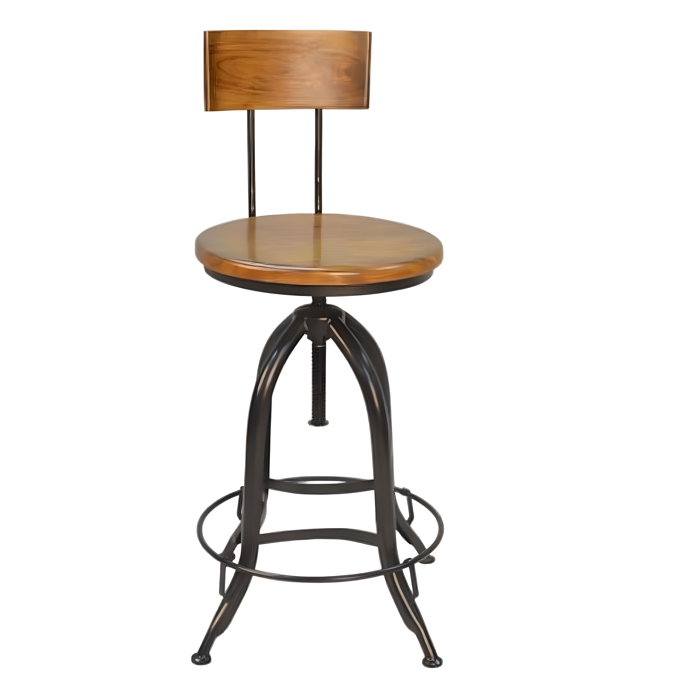 Carolina Classics Ryder Adjustable Bar Stool in Chestnut and Black