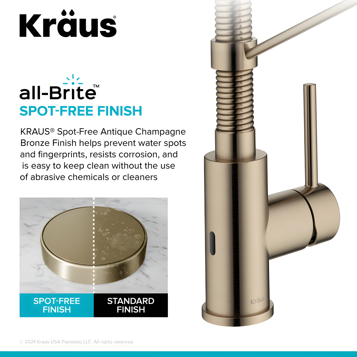 Kraus Bolden Touchless Sensor Commercial Style 2-Function Single Handle Pull-Down Kitchen Faucet