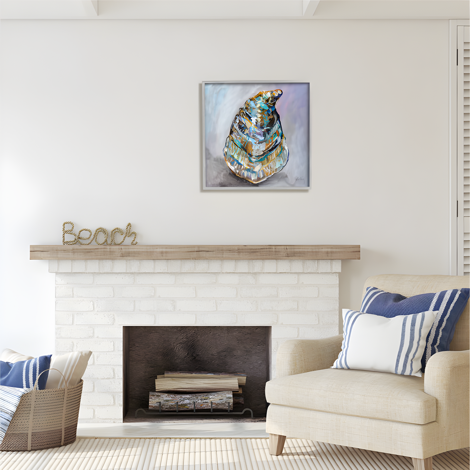 " Modern Oyster Painting " by Jeanette Vertentes Painting Print