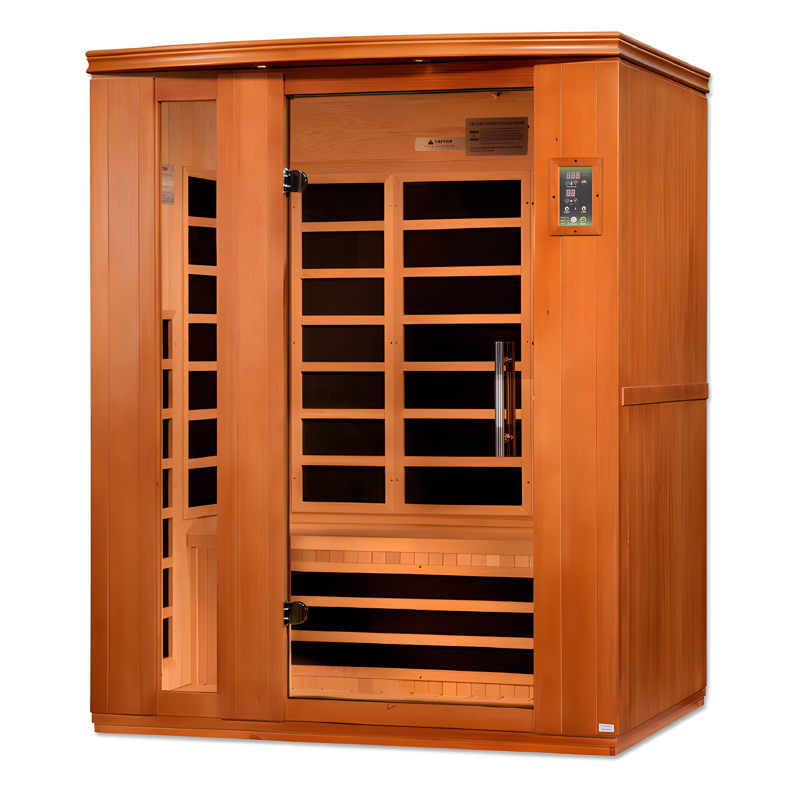 Dynamic Infrared Dynamic Infrared Lugano 3 - Person Bluetooth Compatible FAR Infrared Sauna with Remote Control in Hemlock