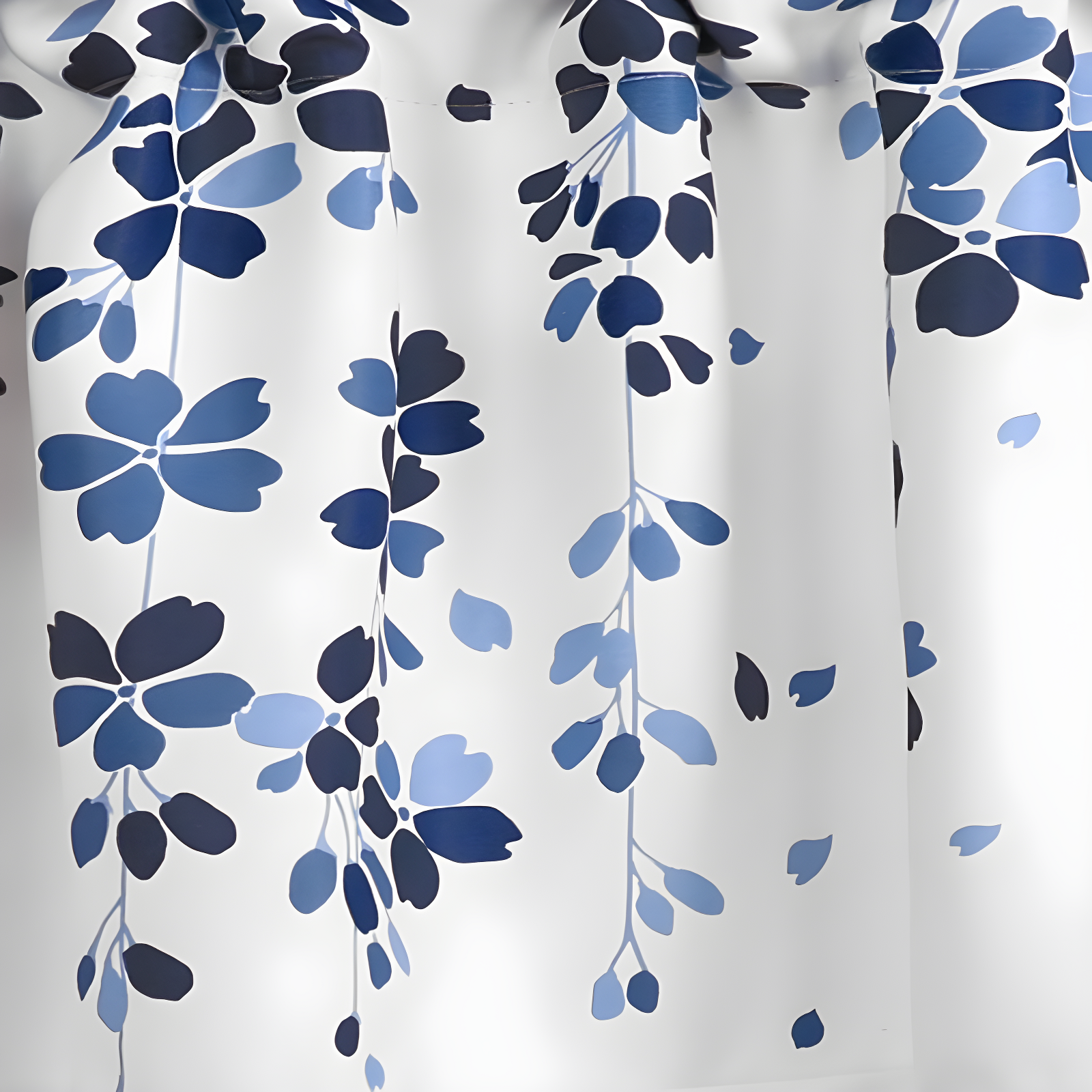 Weeping Flower Floral Tailored 52'' W Window Valance