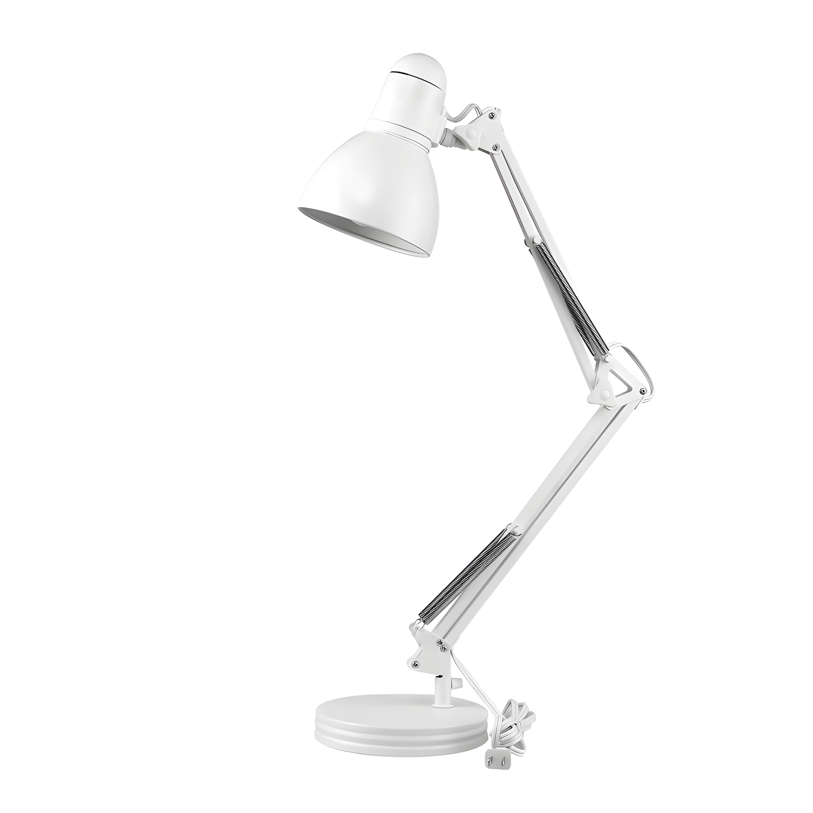 28" Architect Swing Arm Kids' Desk Lamp Matte White - Globe Electric: UL Listed, Metal Shade, 60W Max