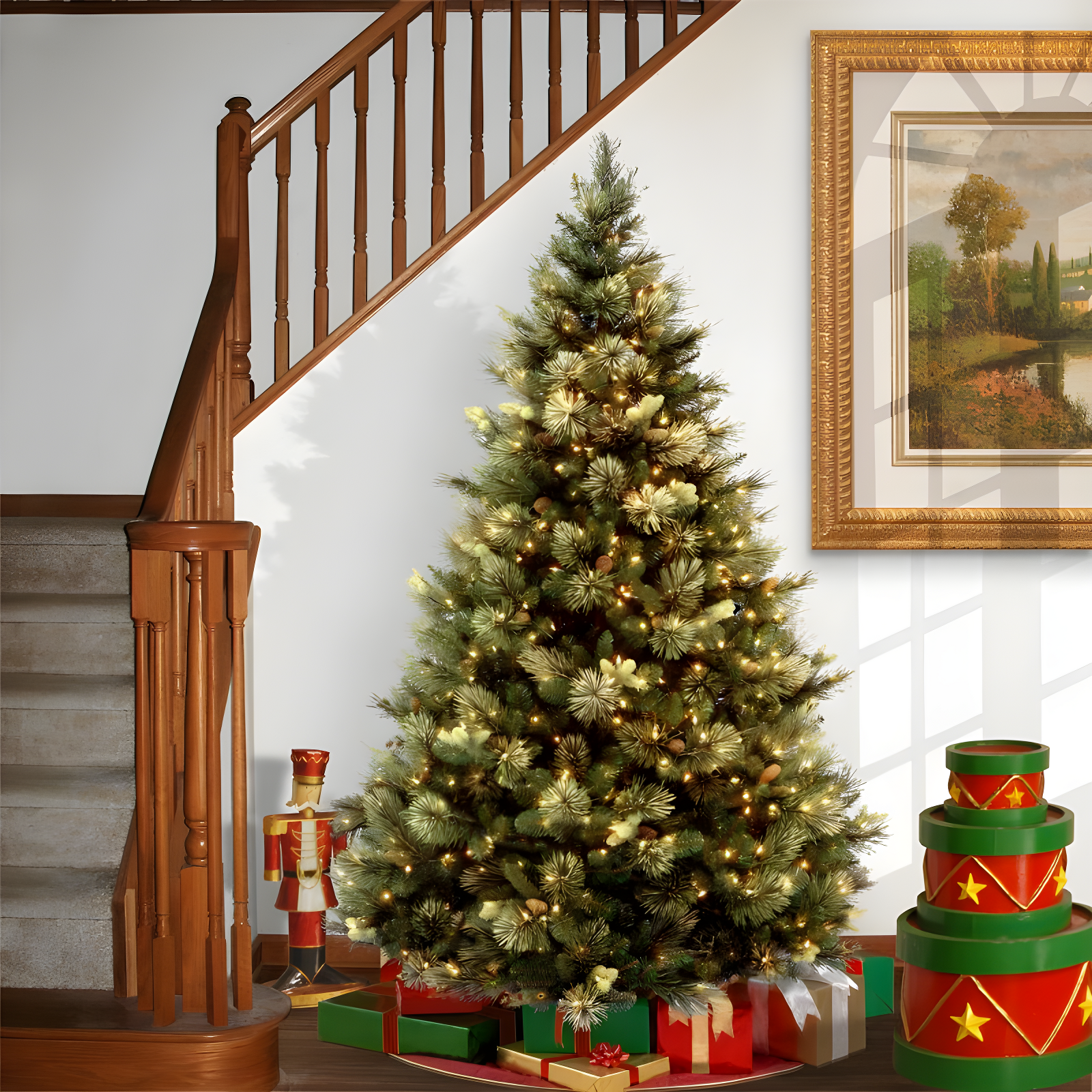 6.5' Prelit Carolina Pine Artificial Christmas Tree Clear Lights - National Tree Company