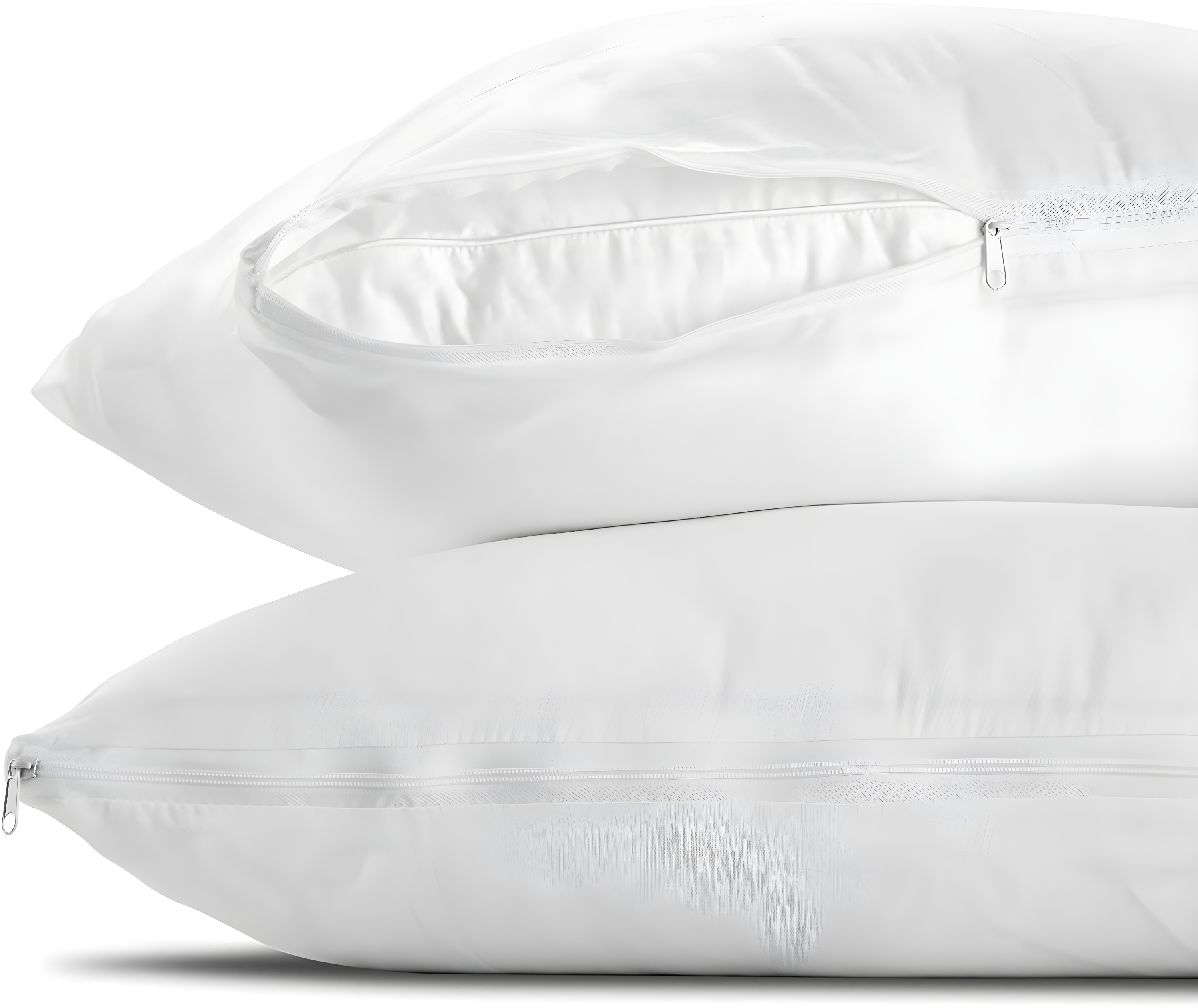 Poly-Cotton Zippered Pillow Cover - King Size Pillow Protector - Protects from Dirt, Dust, and Debris - 2 Pack