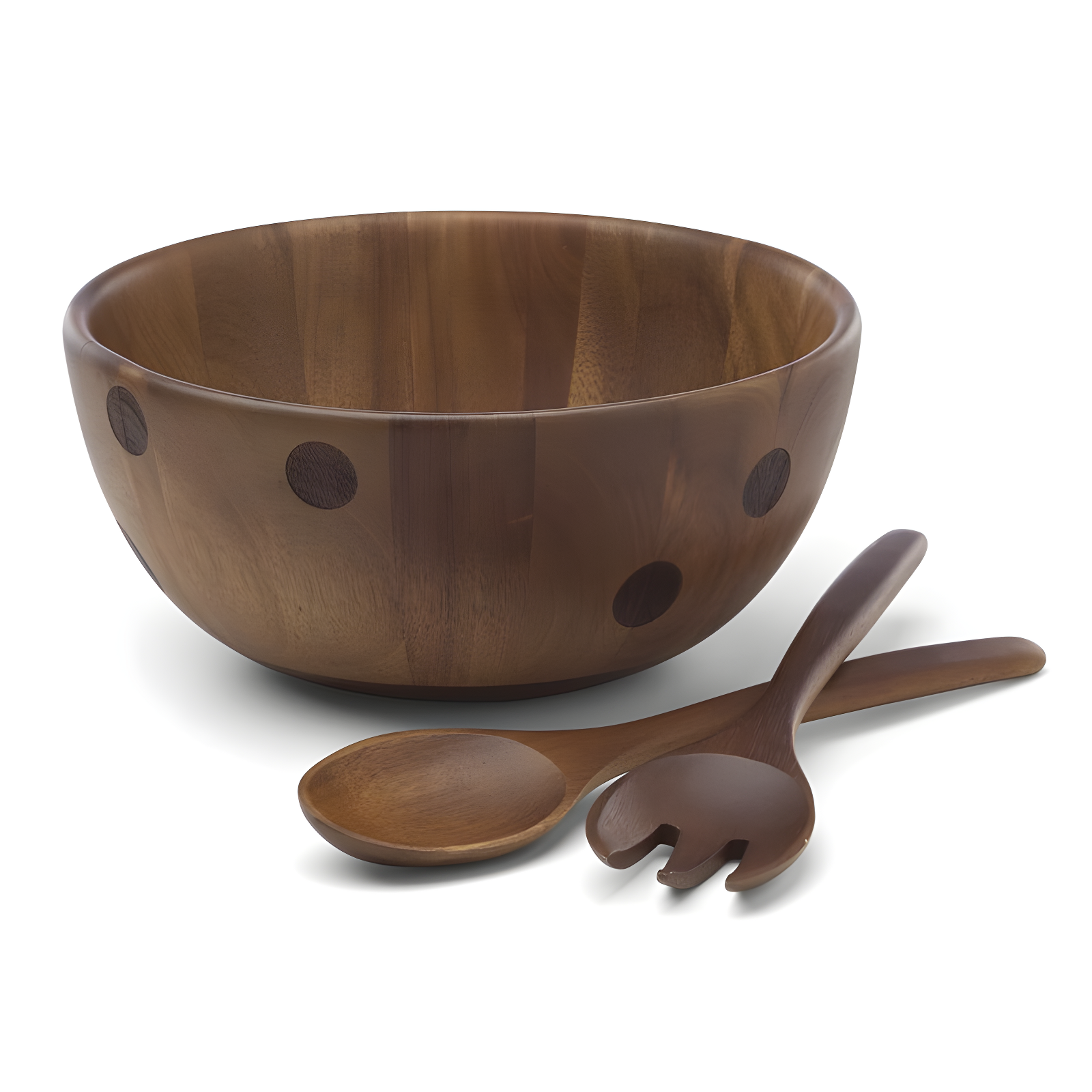 Kate Spade New York Deco Dot Wood Salad Bowl