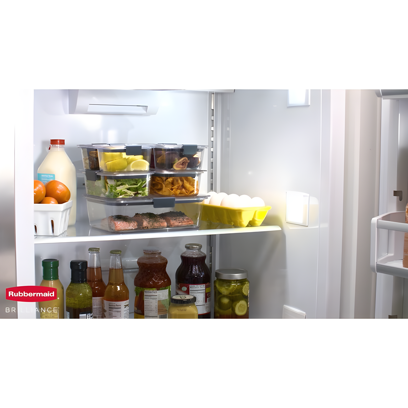 Rubbermaid 1.3 cup 2pk Brillance Food Storage Container: Clear Plastic, Freezer & Microwave Safe, Dishwasher Safe, Lunch & Snack