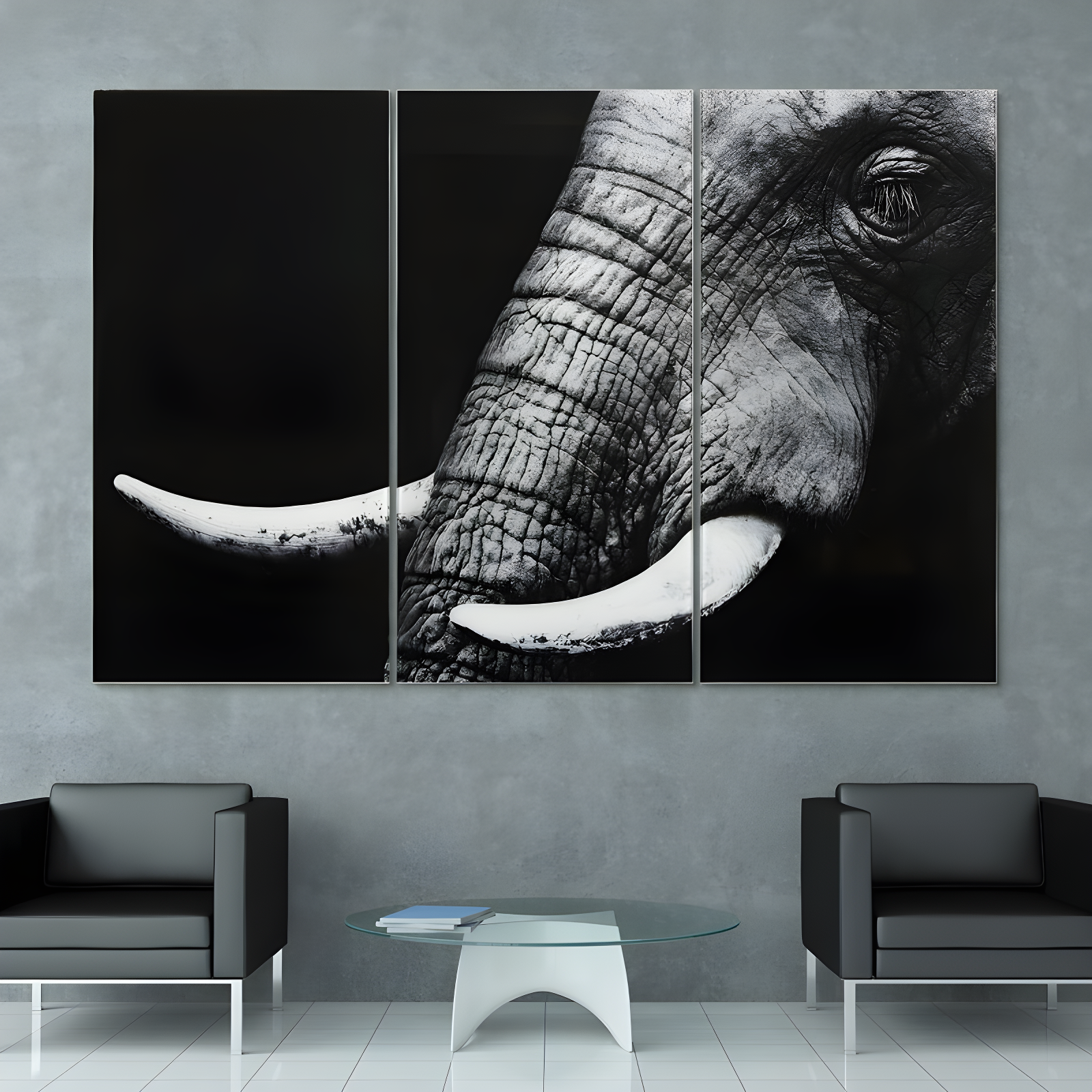 Empire Art Direct " Elephant ABC " 3 - Pieces Painting Print