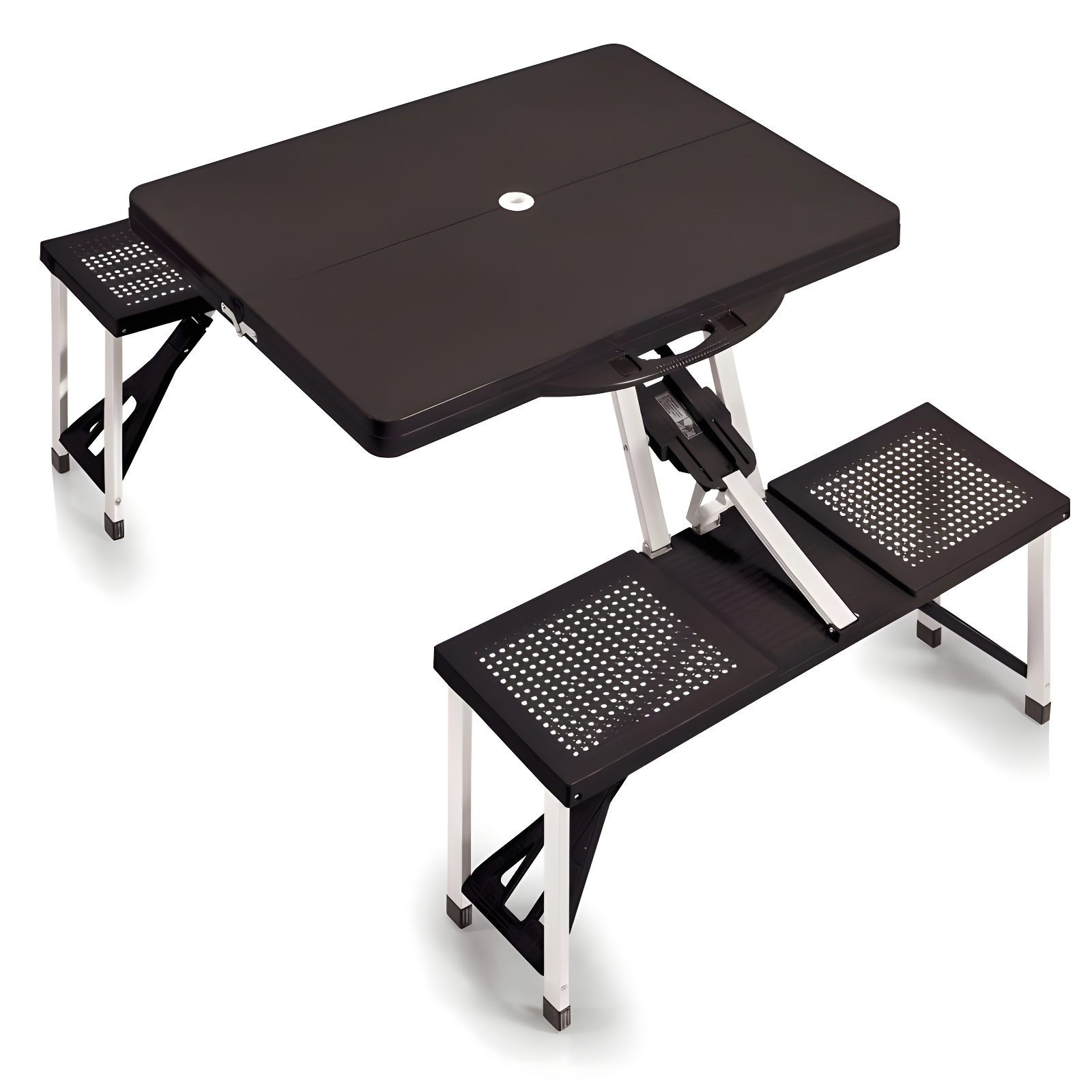 Oniva Rectangle Portable Dining Table with Seats - Black