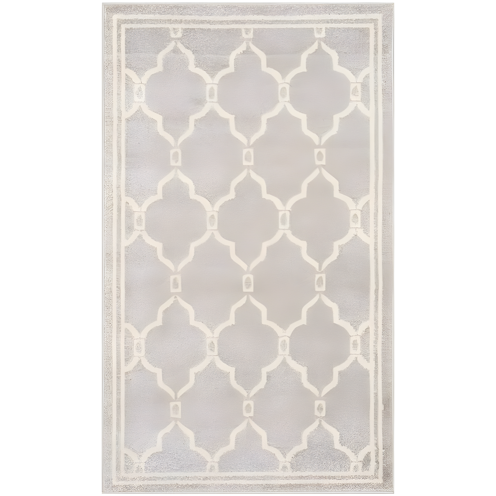 Amherst AMT414 Power Loomed Indoor Area Rug - Light Grey/Ivory - 4'x6' - Safavieh