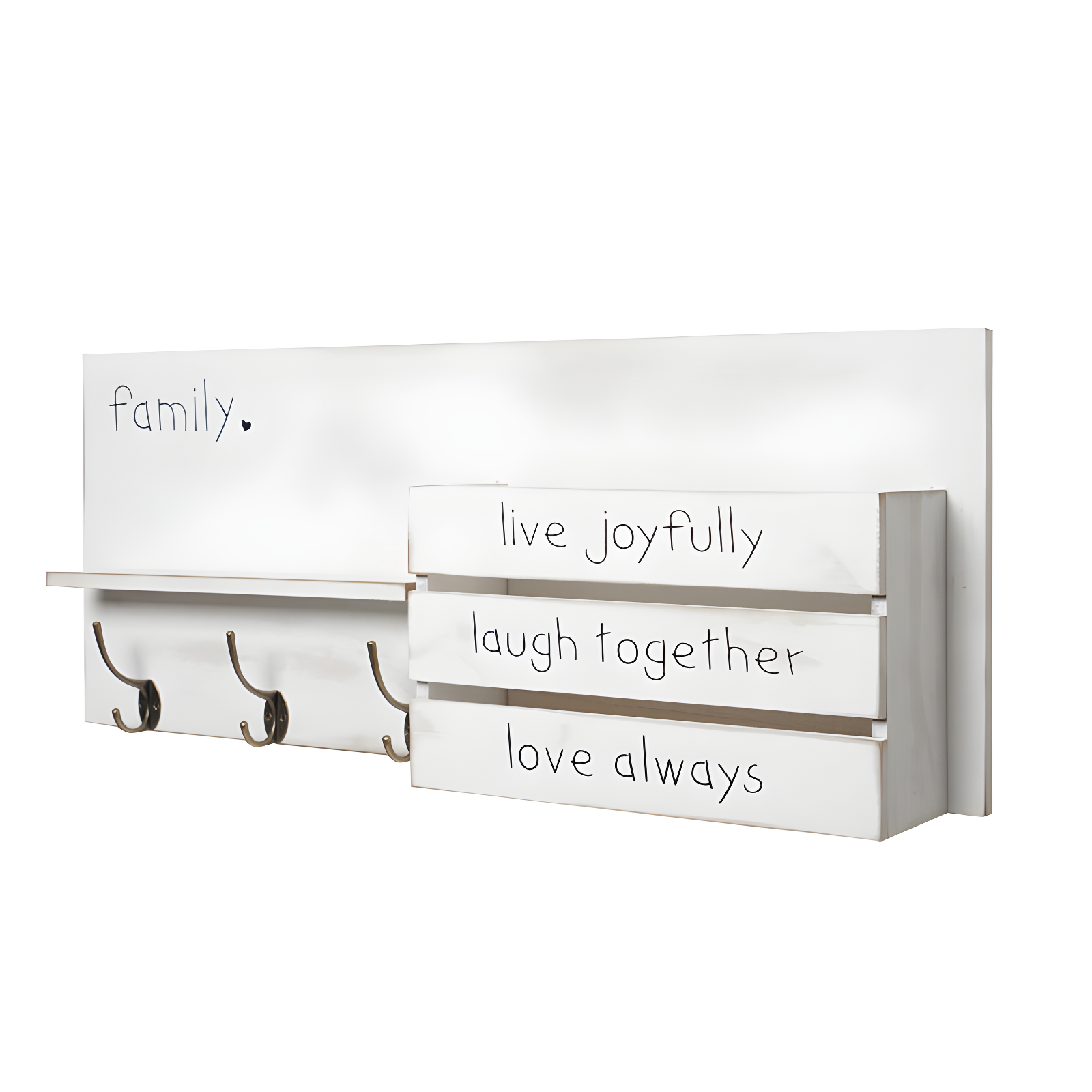 Addie Joy Solid Wood Wall Organizer